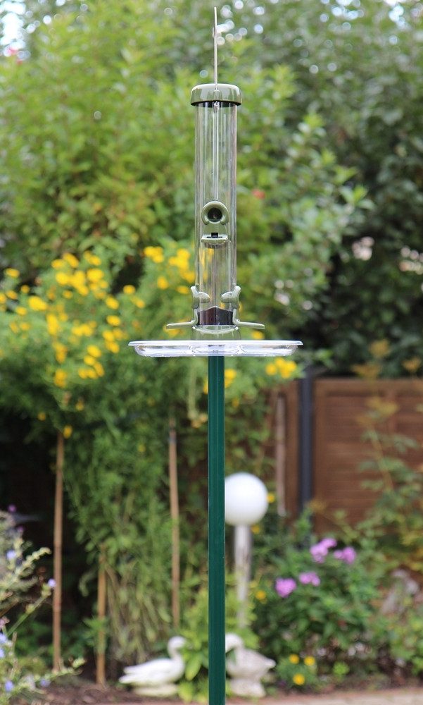 Schwegler Futterspender Futtersäule Ring-Pull midi mit Stab, Futterteller und Fülltrichter