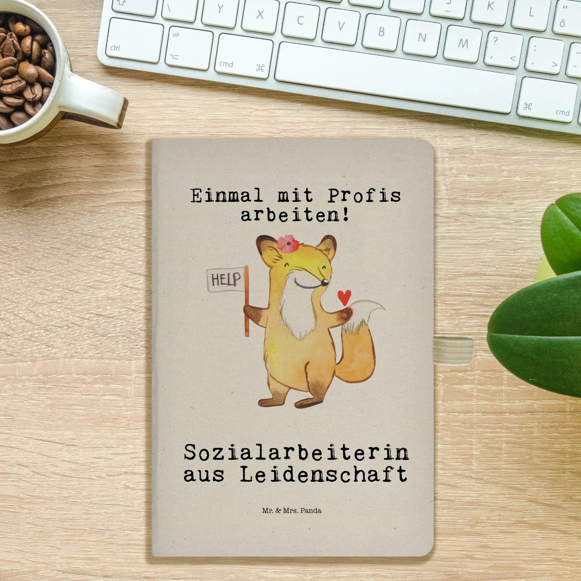 Thumbnail - Mr. & Mrs. Panda Notizbuch Sozialarbeiterin Leidenschaft - Transparent - Geschenk, Notizbuch A5 Mr. & Mrs. Panda, Inspir...