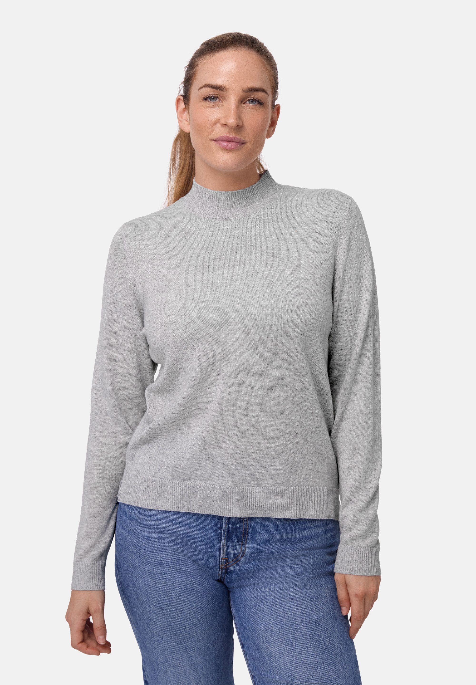 DANISH ENDURANCE Rundhalspullover Heritage Merino Cashmere Merino Wool Cashmere Damen Jumper, luxuriöser Mock Neck Pullover