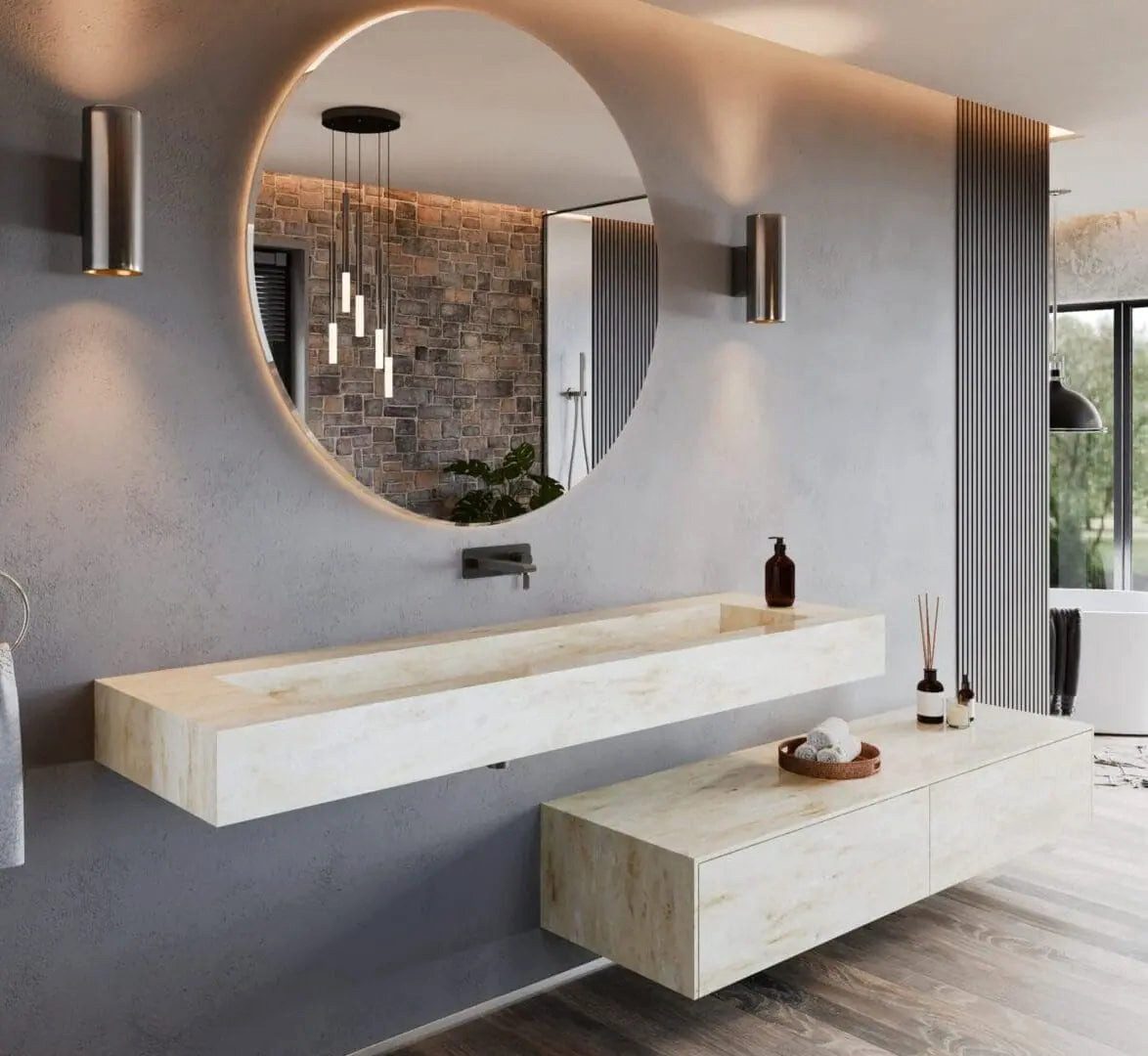 Henneke Waschtisch Corian® CuttingEdge, Fugenlos aus Mineralwerkstoff