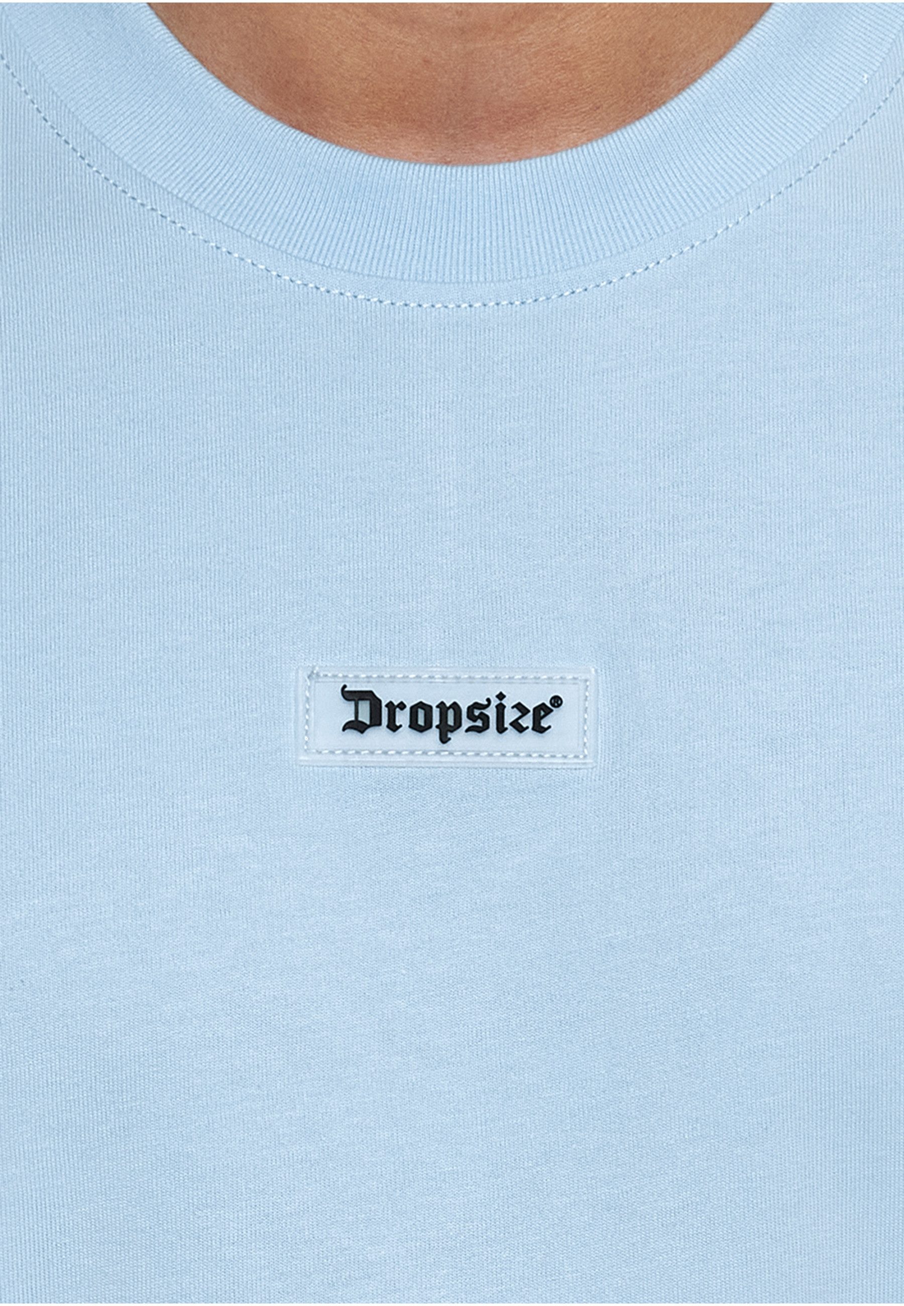Dropsize T-Shirt Dropsize Herren Heavy Oversize Front Rubber Patch T-Shirt (1-tlg)