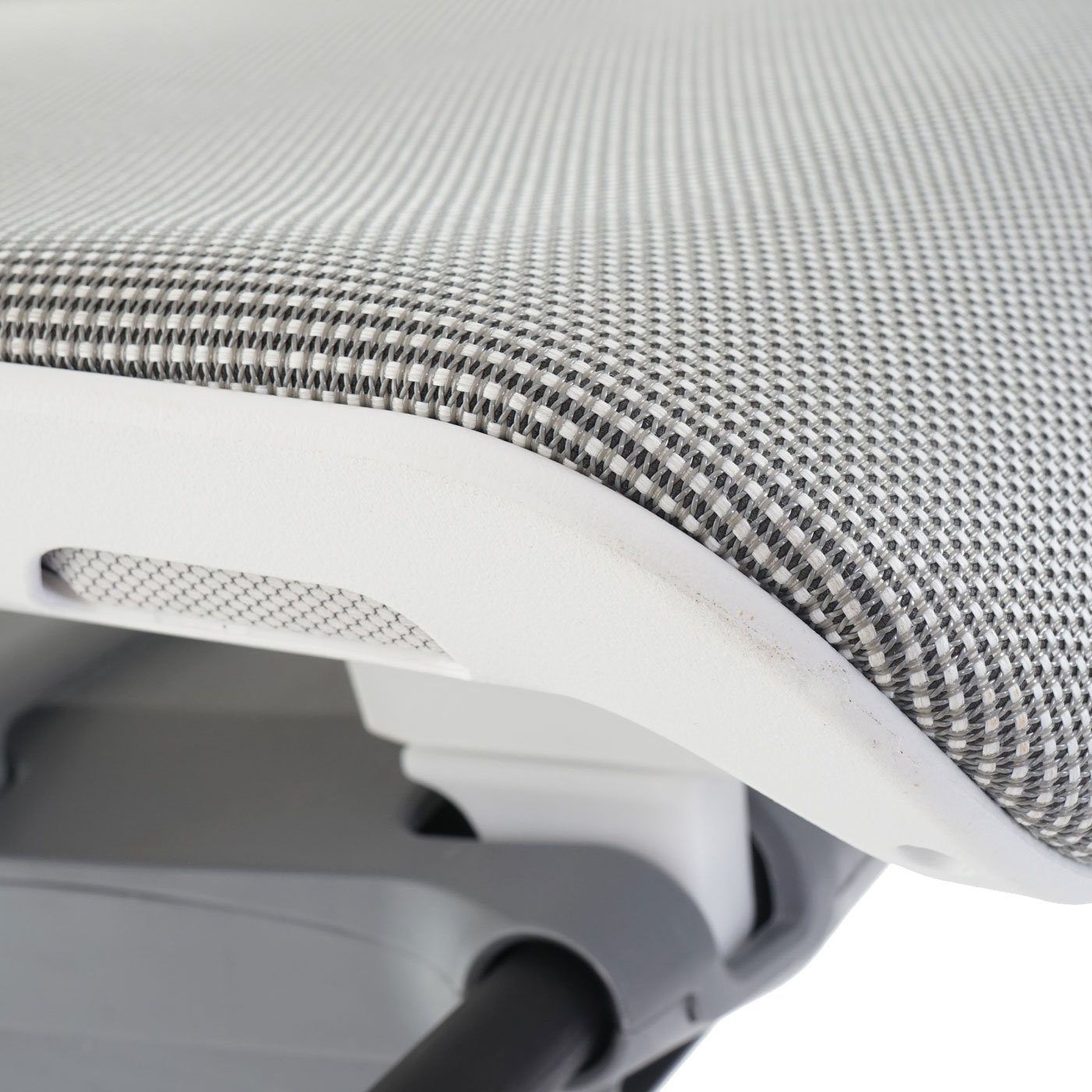 Adelaide, weiß-grau für Netzbespannung MCW Luftzirkulation | Schreibtischstuhl Höhenverstellbare Rückenlehne, weiß/grau