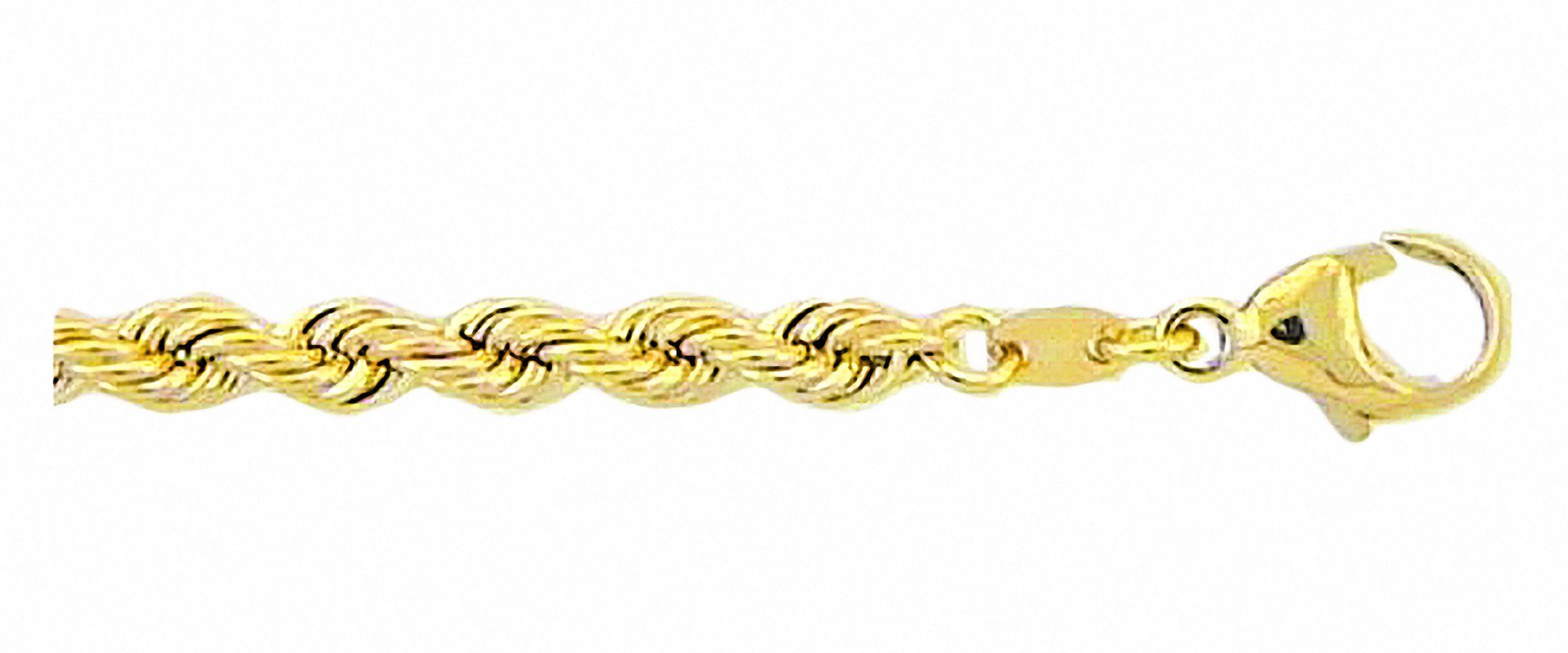 Adelia´s Goldarmband Damen Goldschmuck 585 Gold Kordel Armband 18,5 cm, 18,5 cm 585 Gold Kordelkette Goldschmuck für Damen