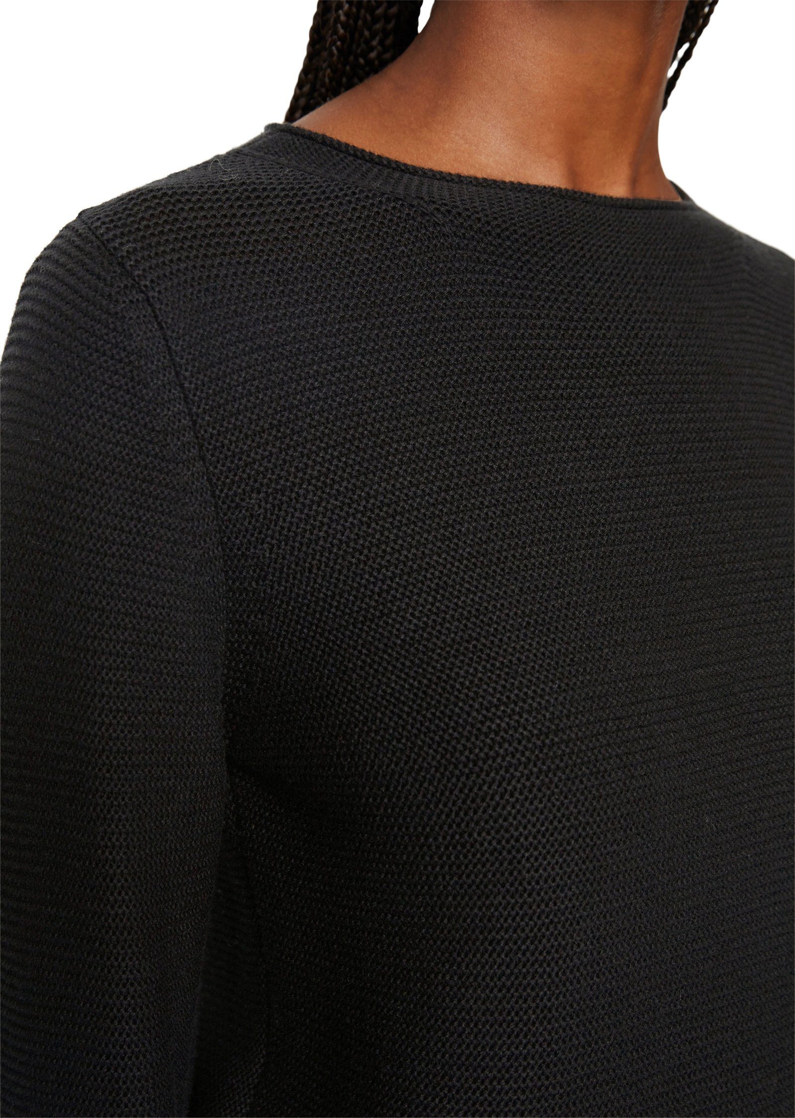 O'Polo Organic Marc Cotton aus Rundhalspullover schwarz