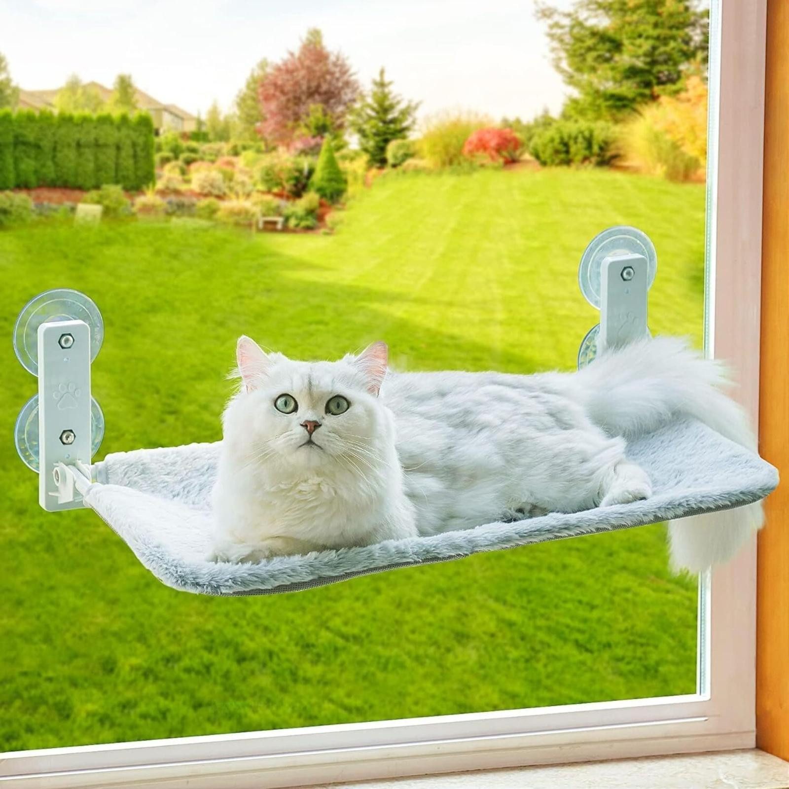 FELIXLEO Katzen-Hängematte Katzen Hängematte Fensterplätze für Katzen 54x30cm Klappbar