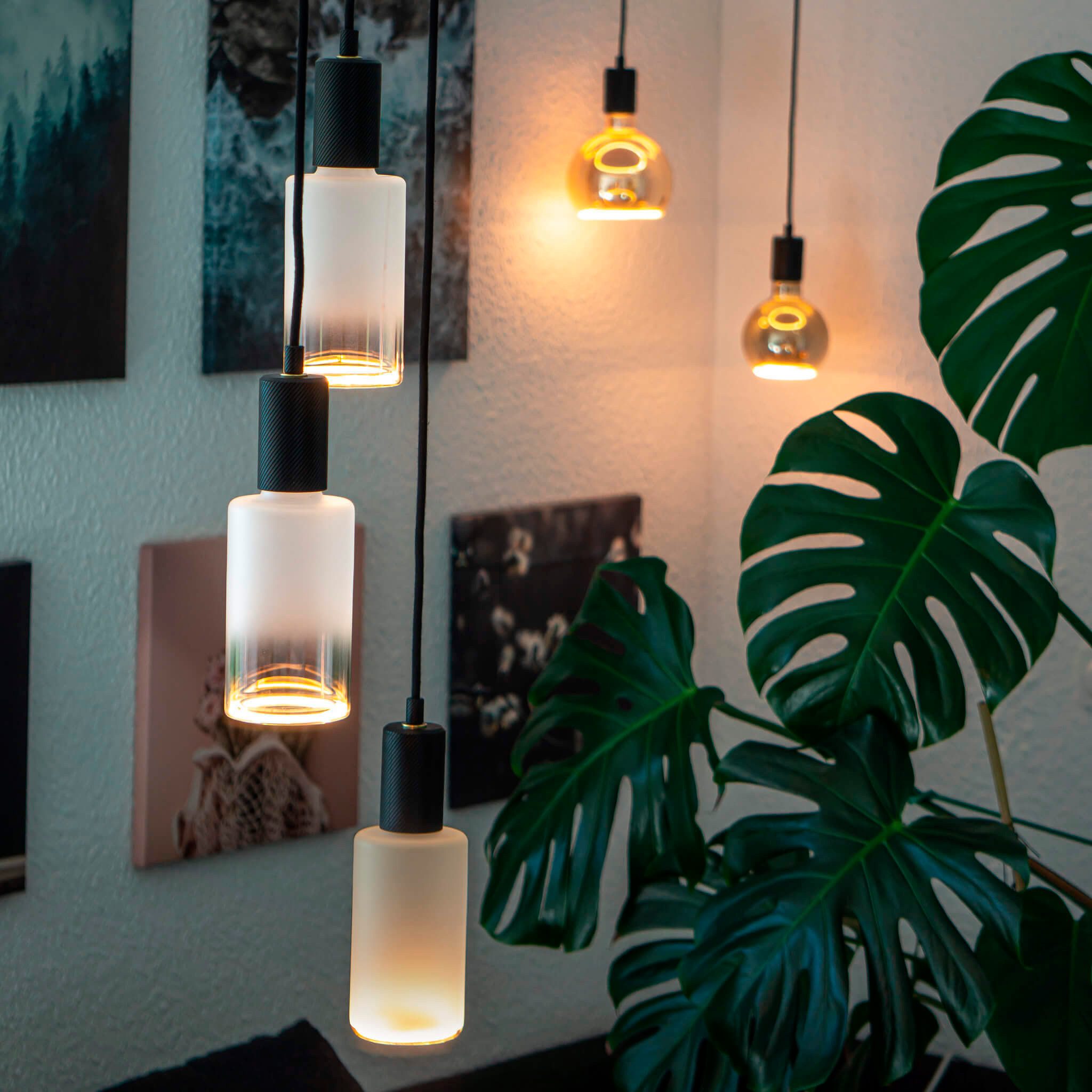 SEGULA LED-Leuchtmittel LED Zylinder Verlauf matt, E27, 1 St., Extra-Warmweiß, handmade