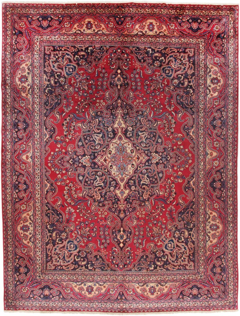 Orientteppich Mashhad 297x393 Handgeknüpfter Orientteppich / Perserteppich, Nain Trading, rechteckig, Höhe: 12 mm