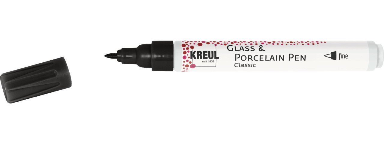Kreul Künstlerstift Kreul Glass Classic Pen 1-2 schwarz, & Porcelain