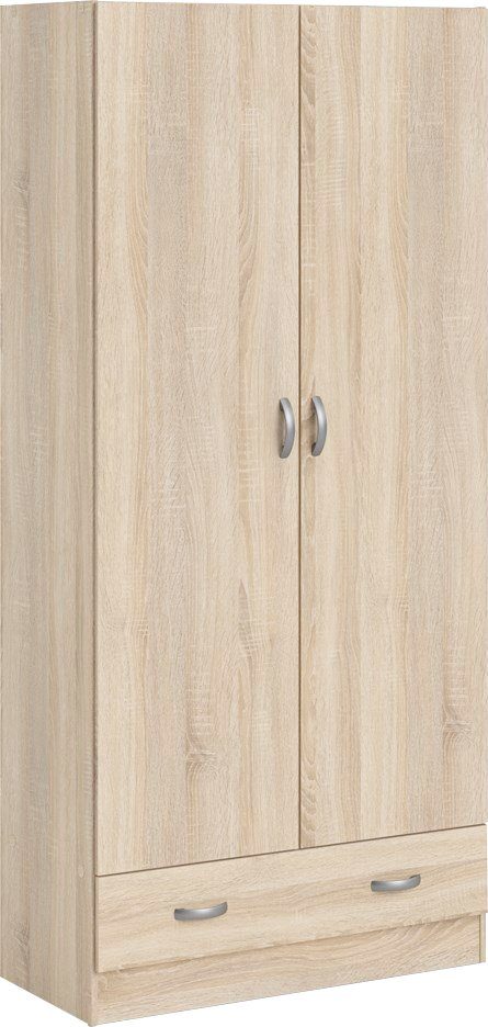 Home affaire Kleiderschrank Stauraum, | x 170,4 einfache Stangengriffe, x Eiche Eiche 79,4 Selbstmontage, 35,7cm