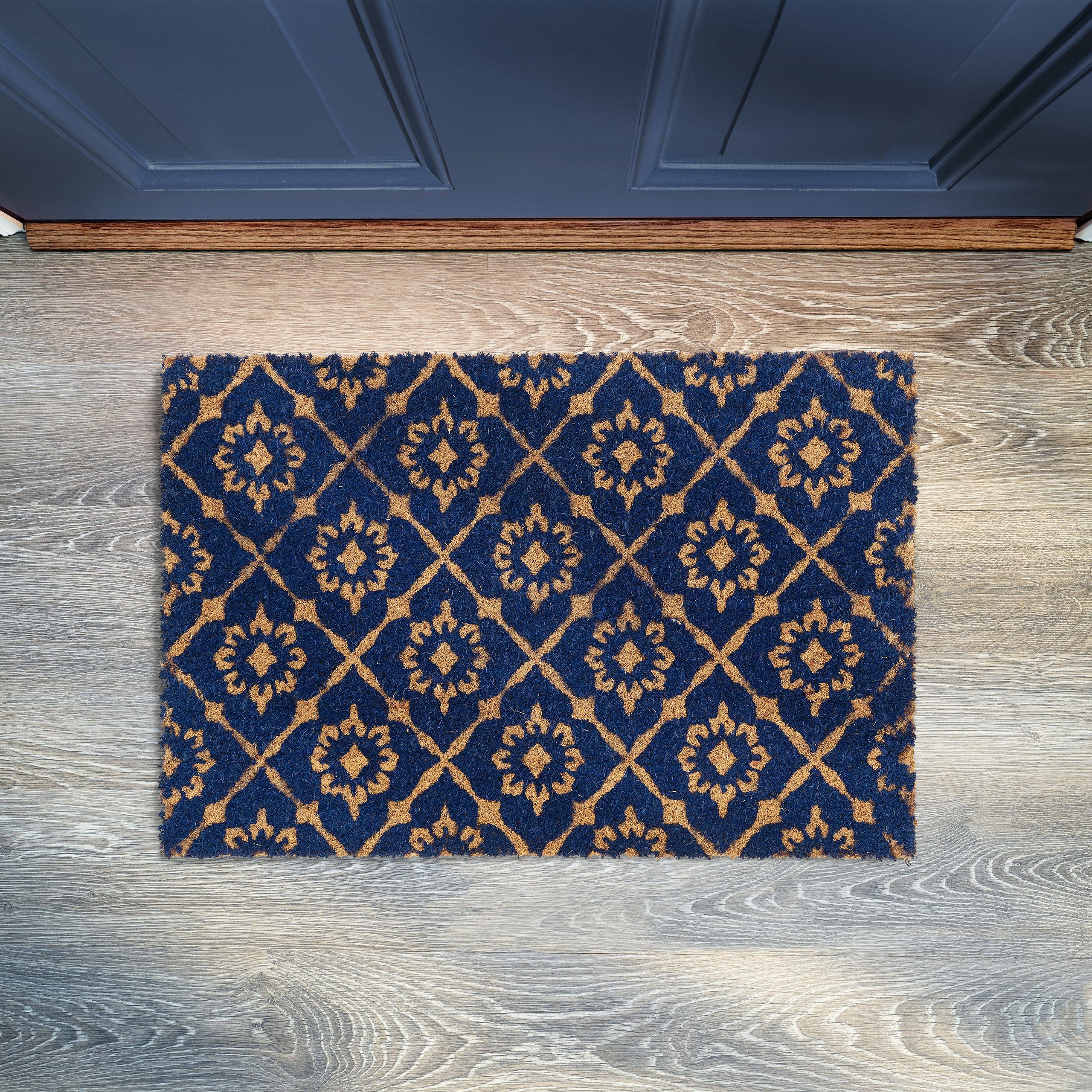 relaxdays Fußmatte im floralen Desig, Höhe: 15 mm günstig online kaufen