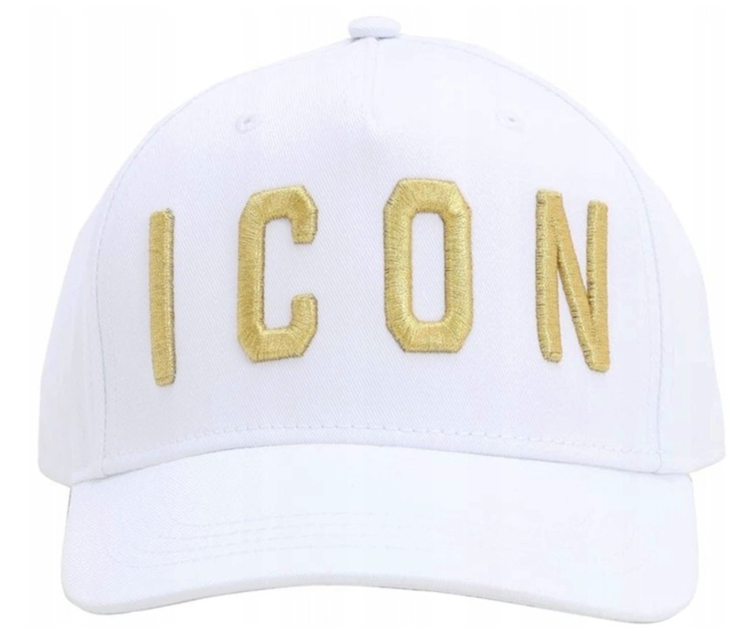 Dsquared2 Baseball Cap Cap Icon Kappe Weiß/Gold Exclusive Limited Edition luxuriöse Verarbeitung mit sportivem Stil