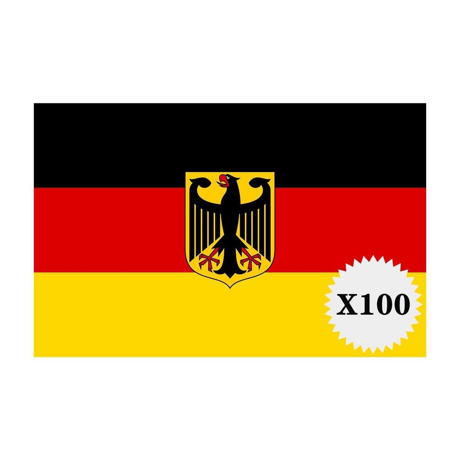 LuxusKollektion Aufkleber Aufkleber Deutschlandflagge Adler 100 Stück wetterfest selbstklebend