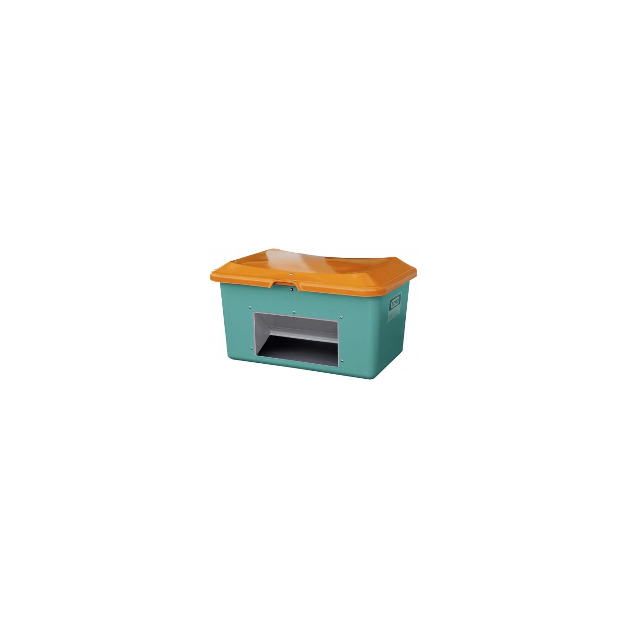 CEMO Aufbewahrungsbox CEMO Streugutbehälter Plus3 200 Liter mit Entnahme grün/orange