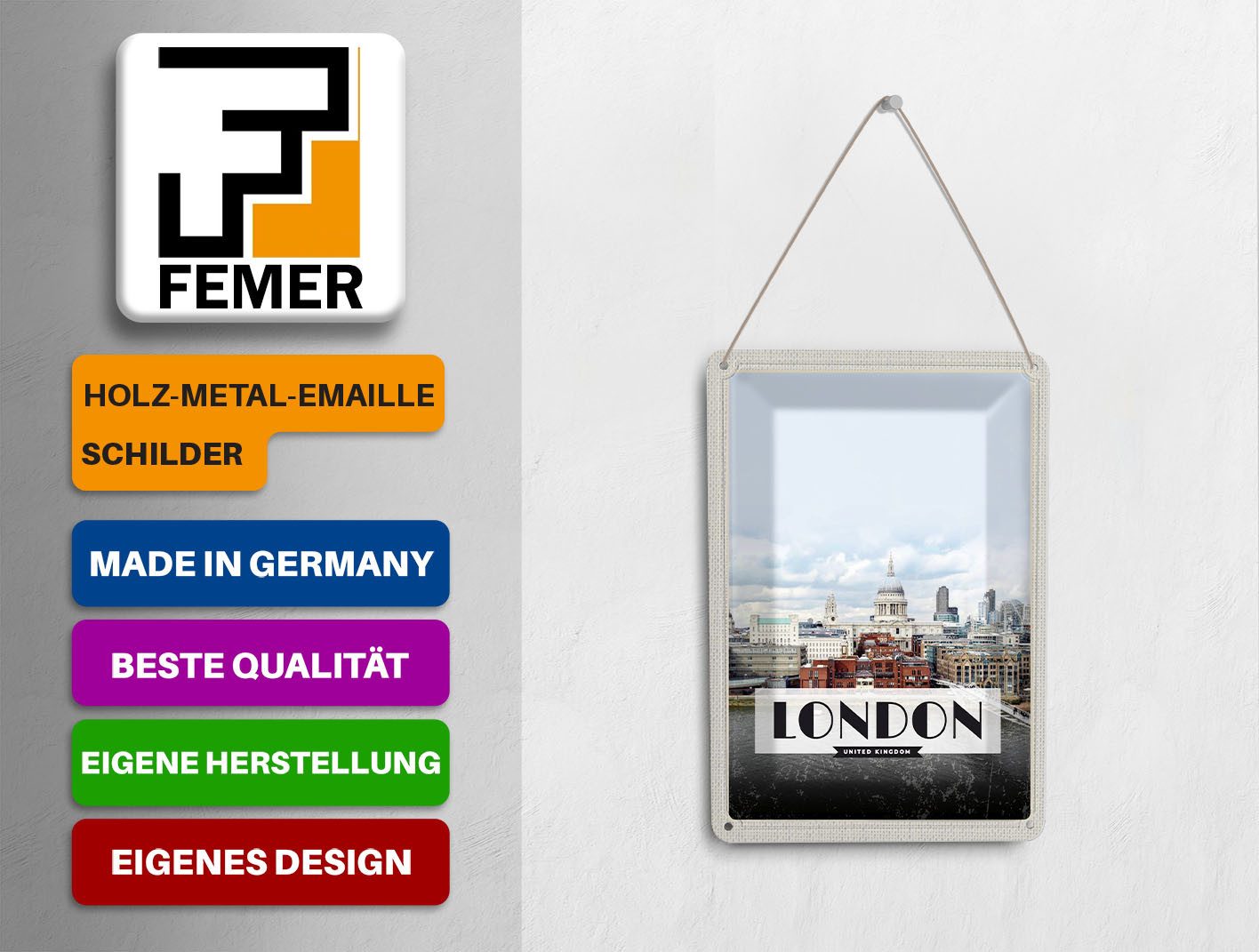 Femer GmbH Postkarte Reise 10x14cm London United Kingdom Foto Poster, unfrankiert