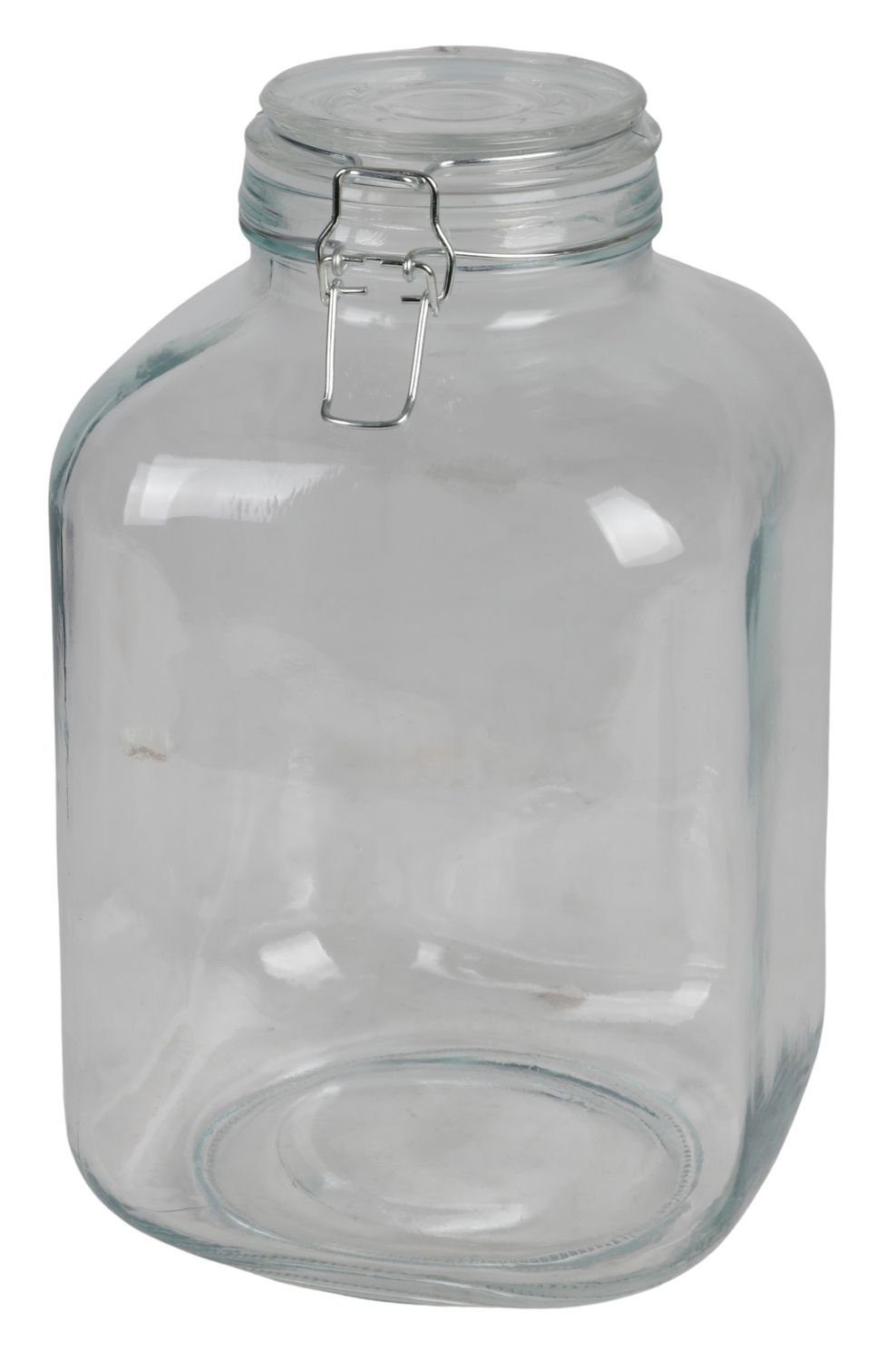 Vorratsdose Einmachglas Vorratsglas Glas Rumtopf Gurkenglas Bow, 4,8L BURI Drahtbügelglas XXL