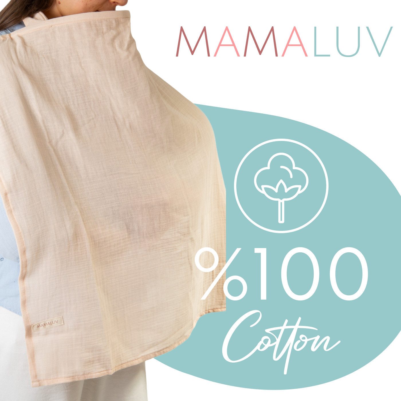 MAMALUV Kapuzenhandtuch MAMALUV Stilltuch aus Musselin, günstig online kaufen