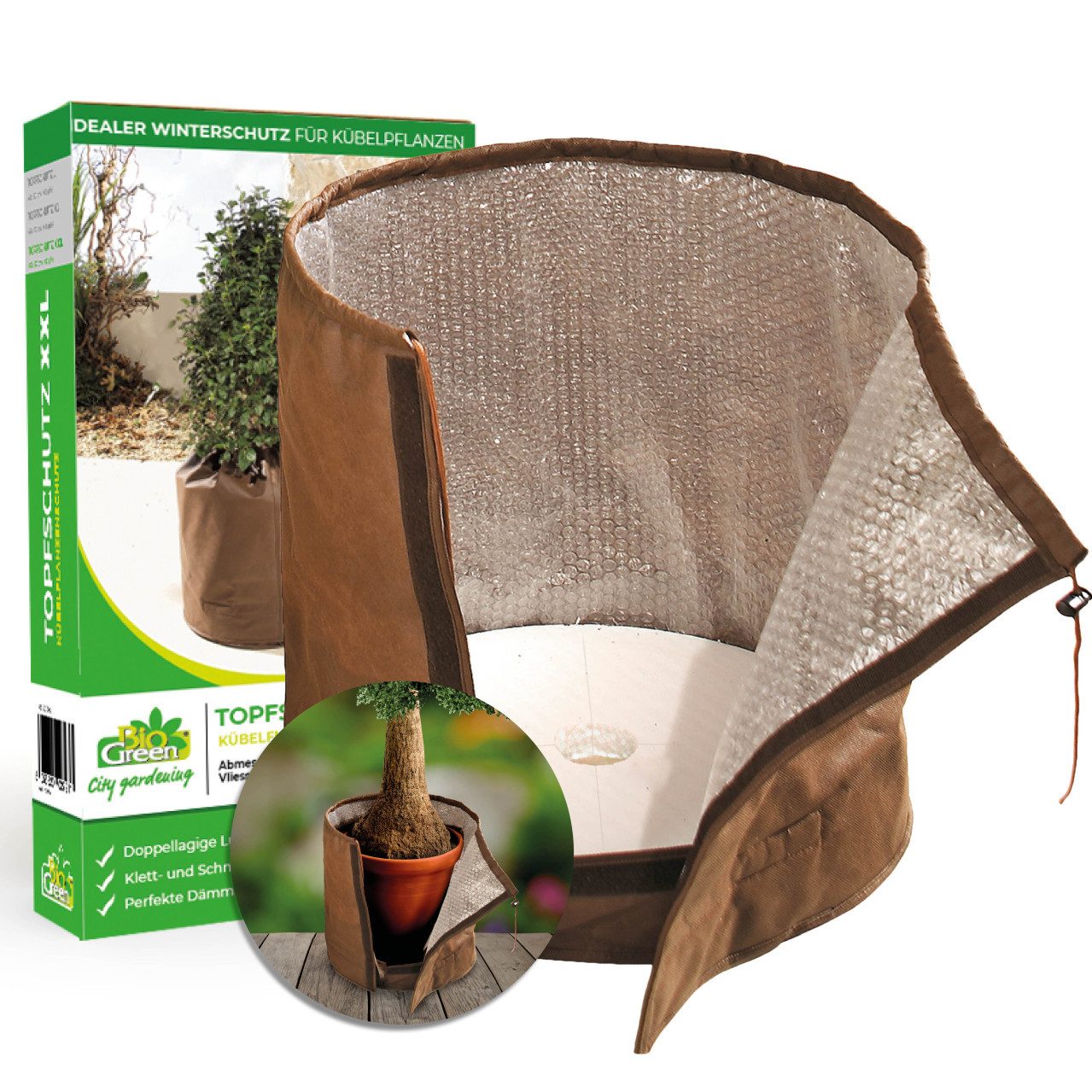 Bio Green Wintervlies Biogreen Winterschutz für Pflanzen Thermo XXL 90