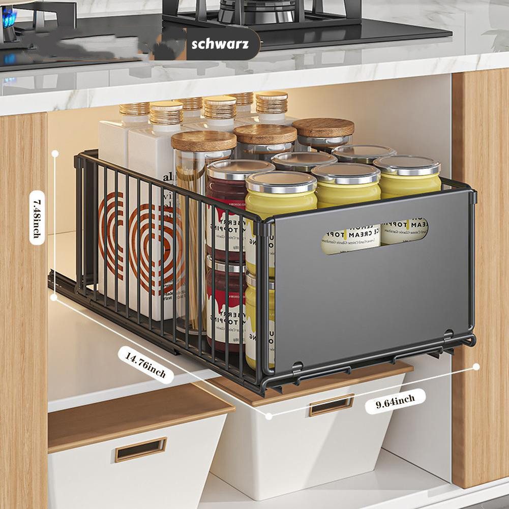 GarveeMore Küchenorganizer-Set 1 Stück Teleskopschublade, Faltbare Schrank Organizer, (1-tlg)