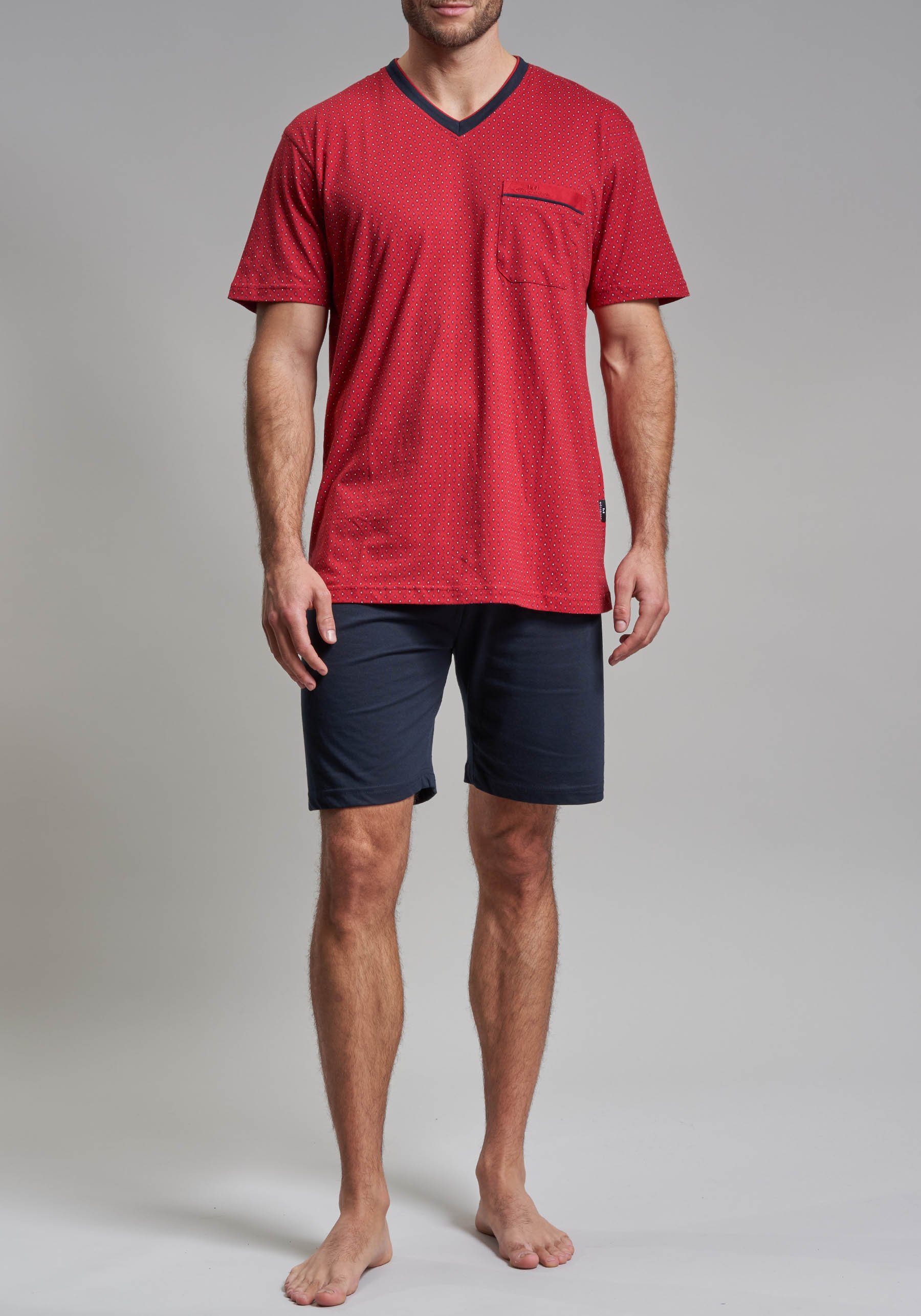 GÖTZBURG Shorty Manhattan (2 tlg) Kurzarm, V-Ausschnitt, kurze Hose, Baumwolle, weich – Bild 5 von 5
