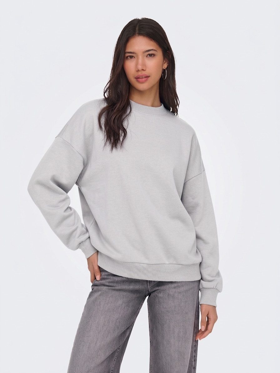 COMEOR Sweatshirt Damen Sweatshirt mit Rundhalsausschnitt Basic Pullover Oversize