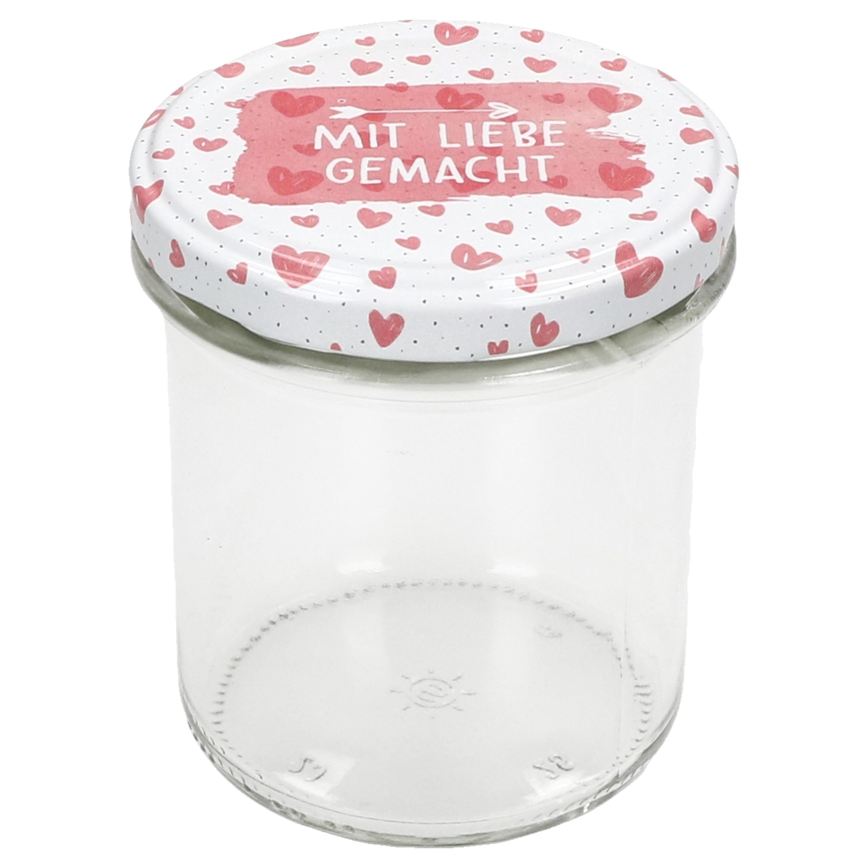 MamboCat Einmachglas 25er Set Sturzglas 350ml Einmachglas Mit Liebe gemacht Deckel, Glas – Bild 4 von 5