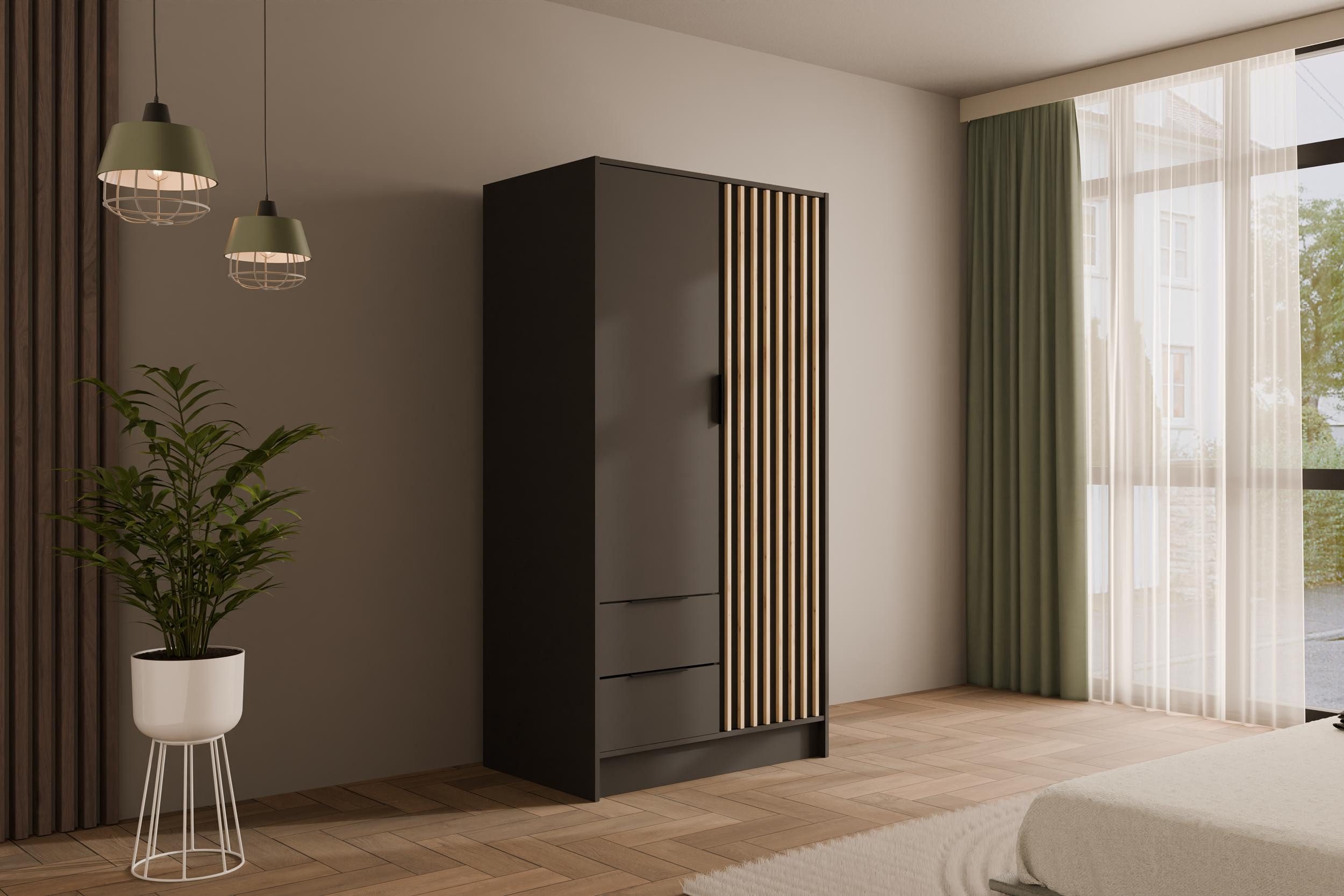 ALTDECOR Drehtürenschrank NELIA Vielseitiger Drehtürenschrank mit Spiegeltü günstig online kaufen