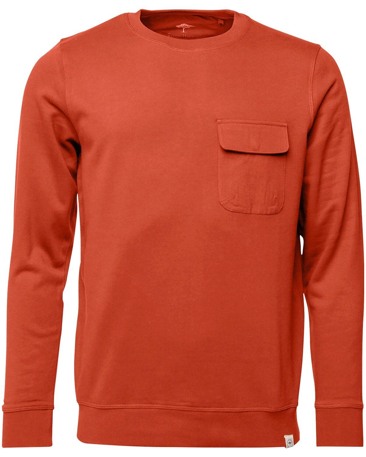 FYNCH-HATTON Sweatshirt Sweatpullover mit Brusttasche Pumpkin