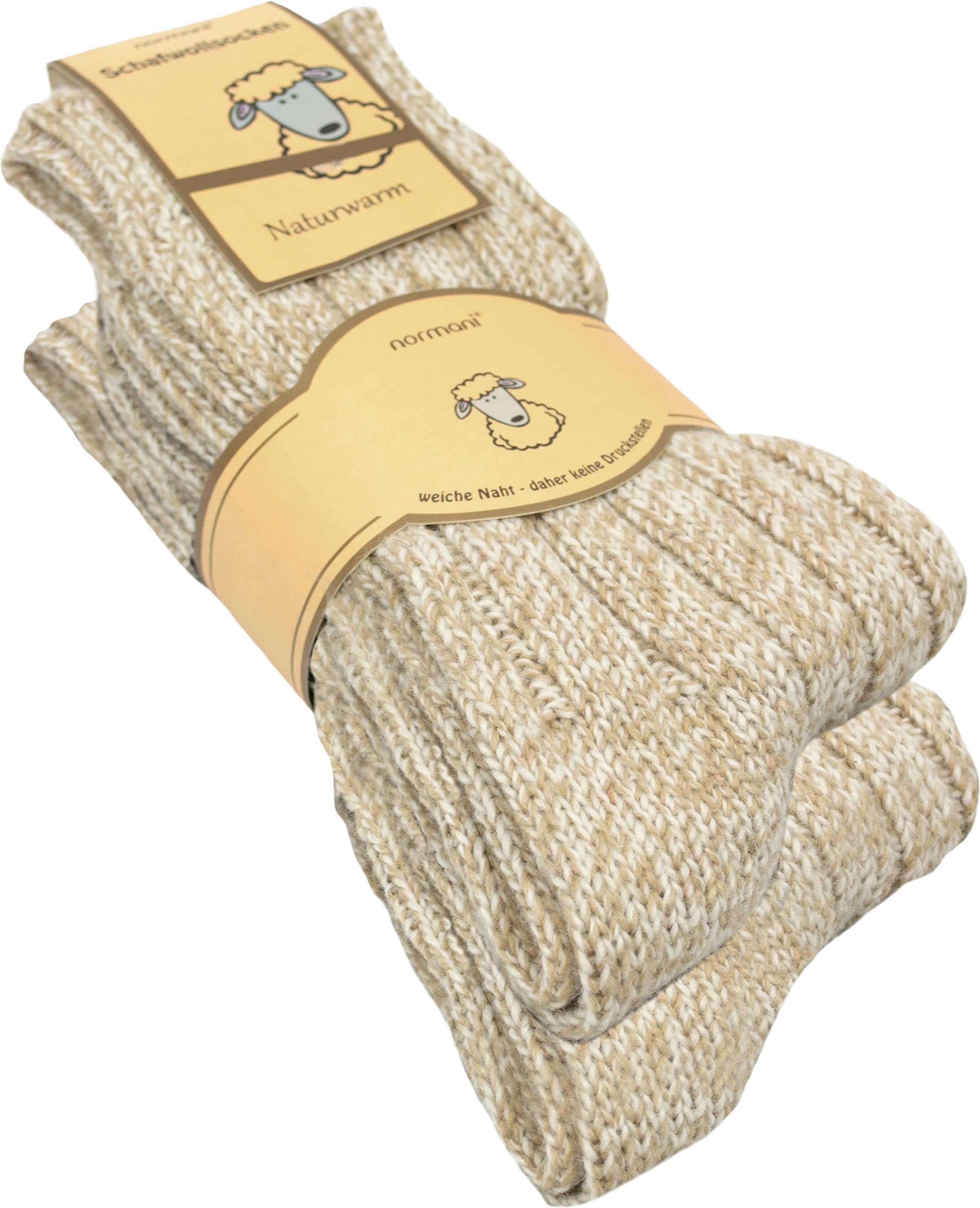 normani Thermosocken 2 Paar Norwegersocken aus Schafwolle (2 Paar) natürlic günstig online kaufen