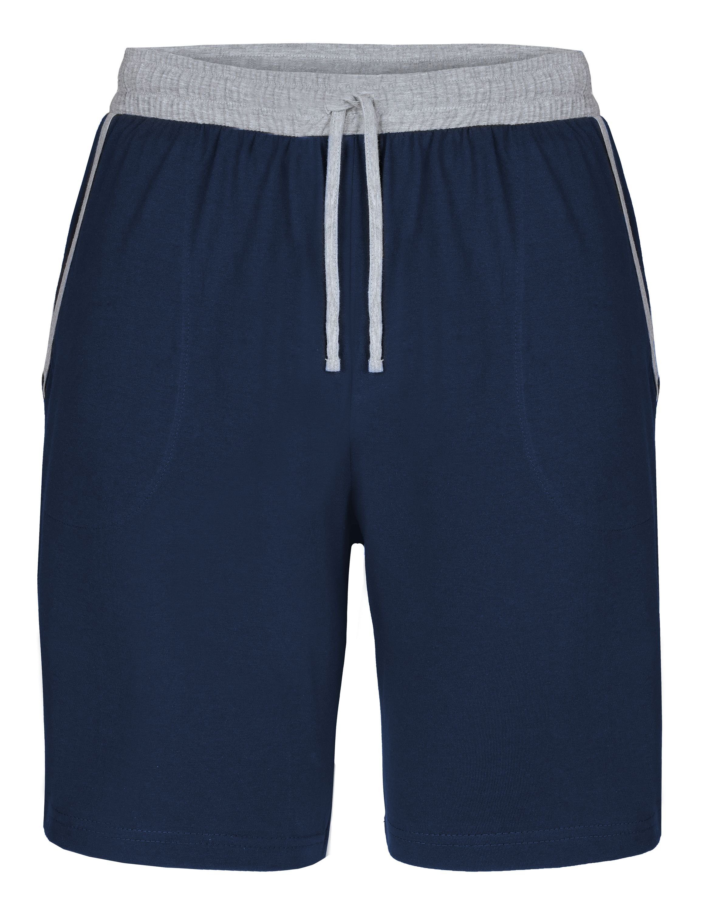 Ladeheid Pyjamashorts Herren Schlafanzughose kurz Herren Kurz Hose Taschen Shorts LA40-253 (1-tlg) elastischer Bund