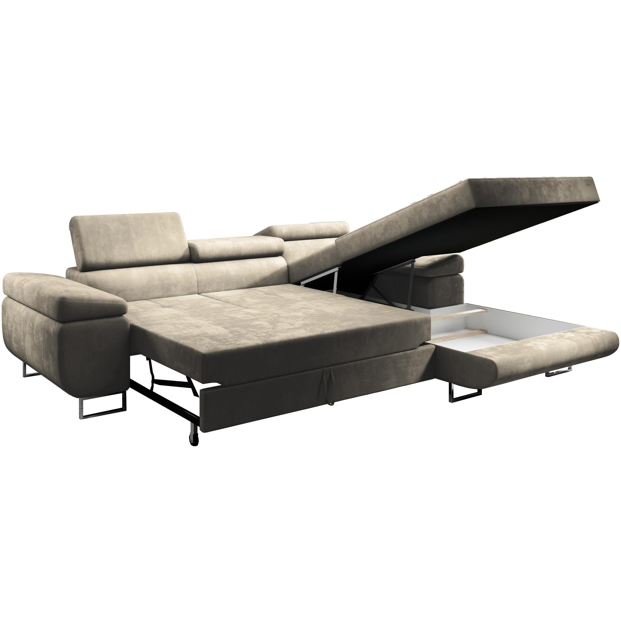 Beautysofa Ecksofa Alons mit Schlaffunktion auf günstig online kaufen