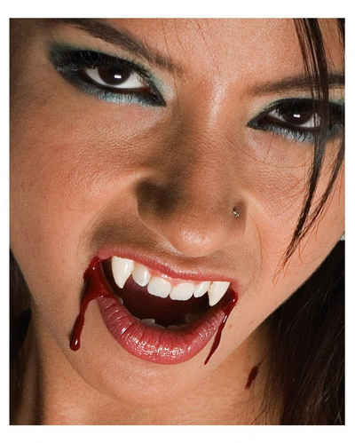 Horror-Shop Vampir-Kostüm Vampir Eckzähne als Dracula Gebiss für Halloween S