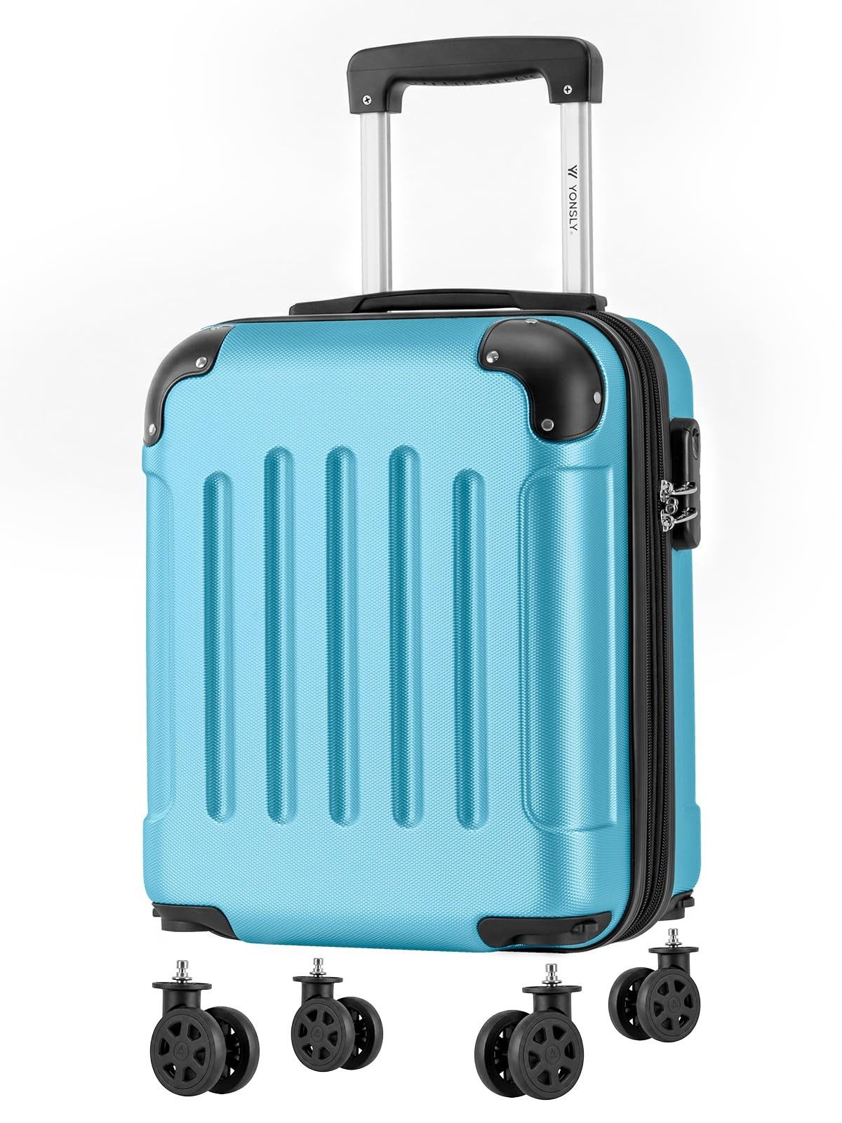 Handgepäckkoffer Kabinenkoffer Reisekoffer Trolley mit abnehmbaren Rollrädern