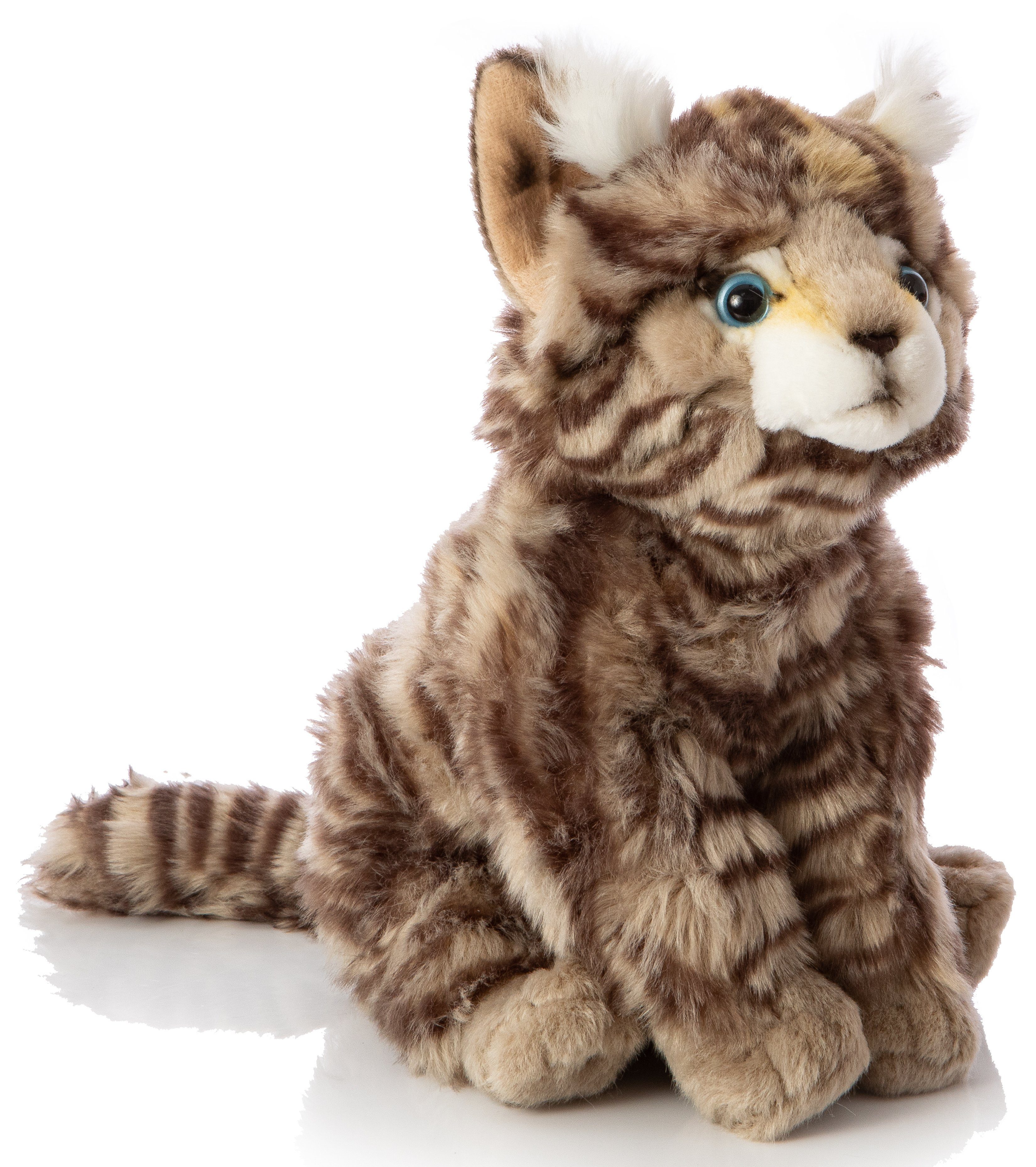 Uni-Toys Kuscheltier Wildkatze grau-getigert - Höhe 22 cm - Plüsch-Katze, P günstig online kaufen