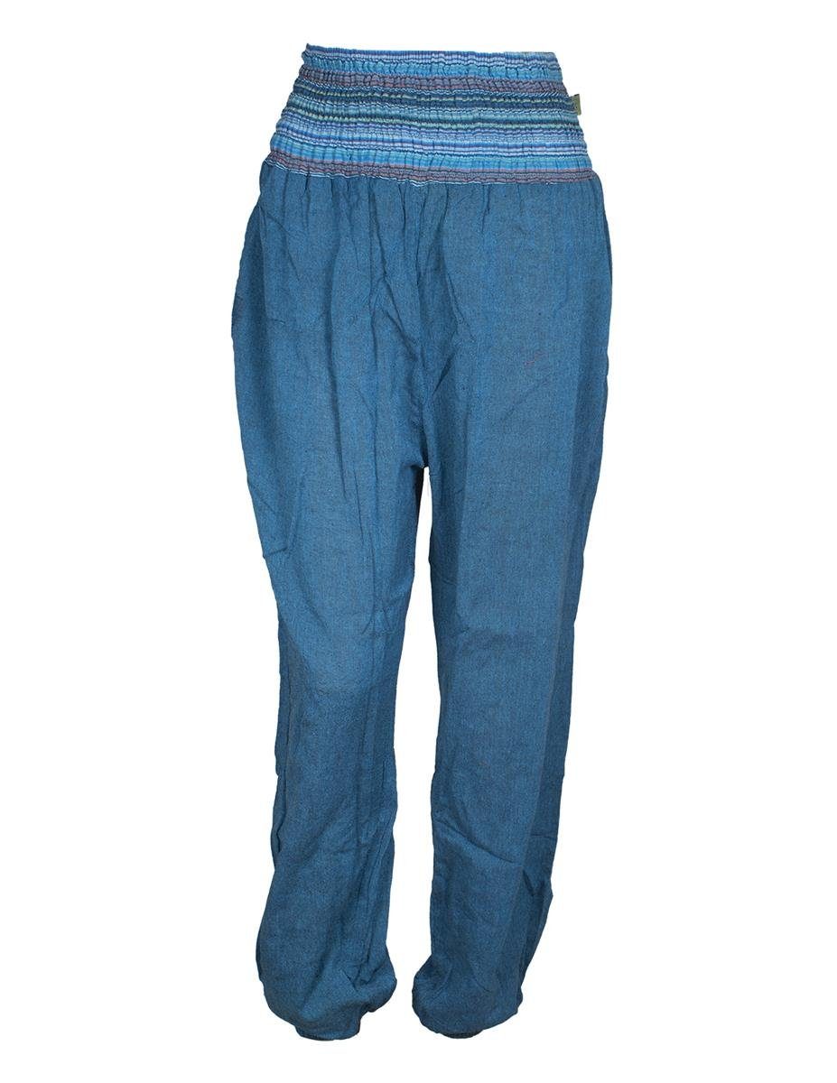 Vishes Haremshose Chino Haremshose mit dehnbarem gestreiften Bund Ethnohose, Festivalhose