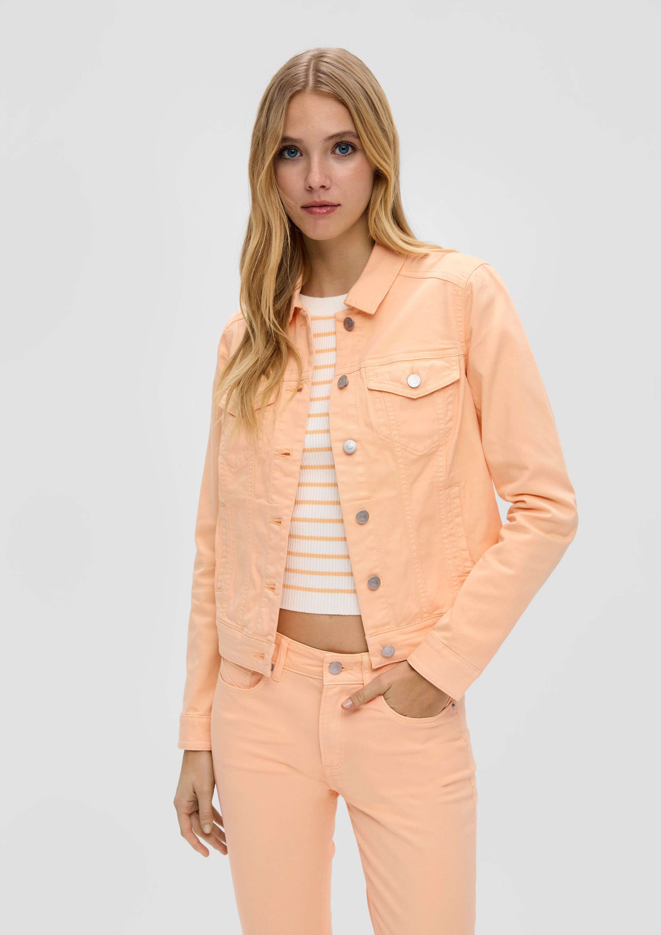 QS Funktionsjacke Indoor-Jacke Jeansjacke im Slim Fit