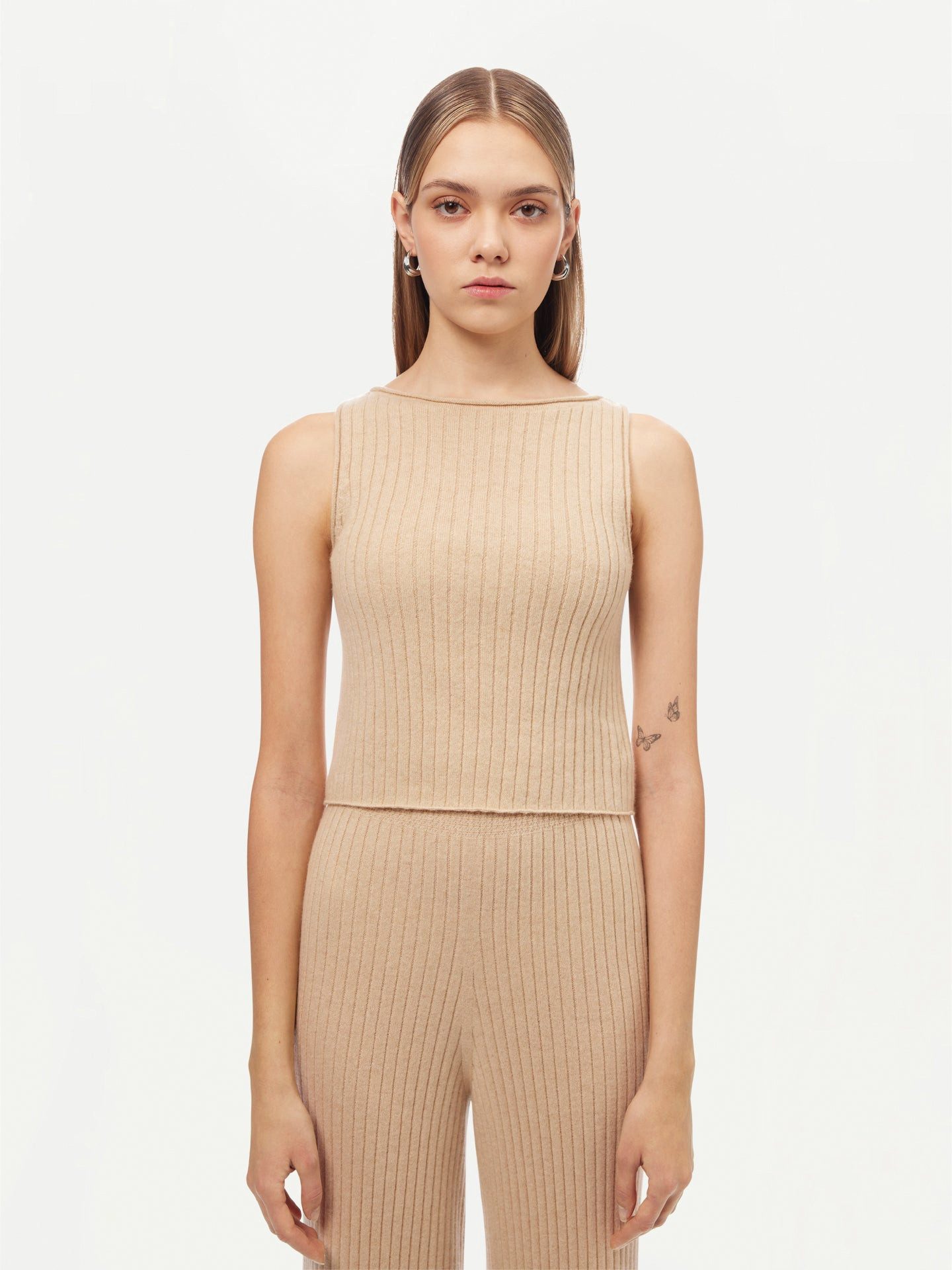 GOBI Cashmere Stricktop Kaschmir-Crop-Top günstig online kaufen