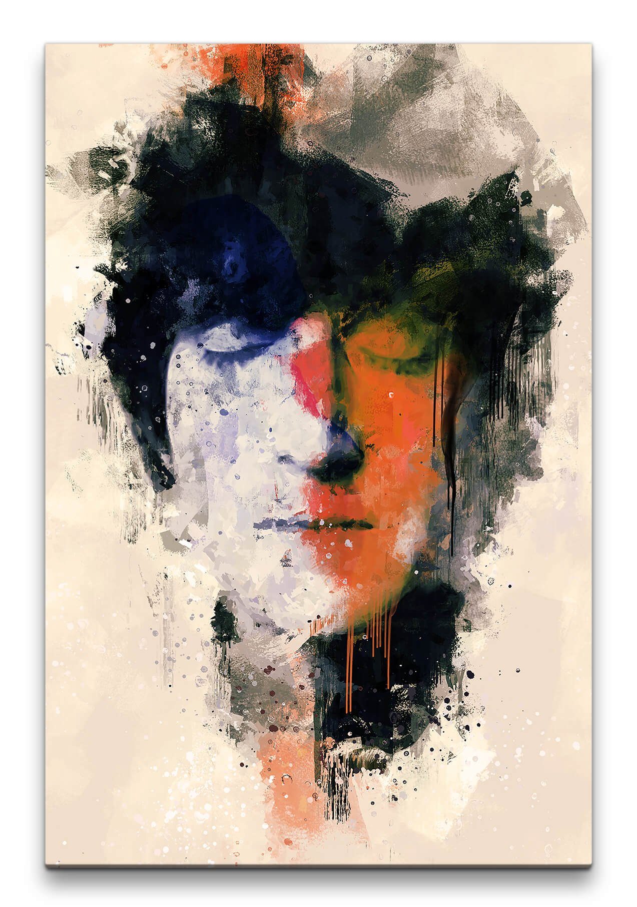 Sinus Art Leinwandbild John Lennon Porträt Abstrakt Kunst Musiklegende 60x90cm Leinwandbild