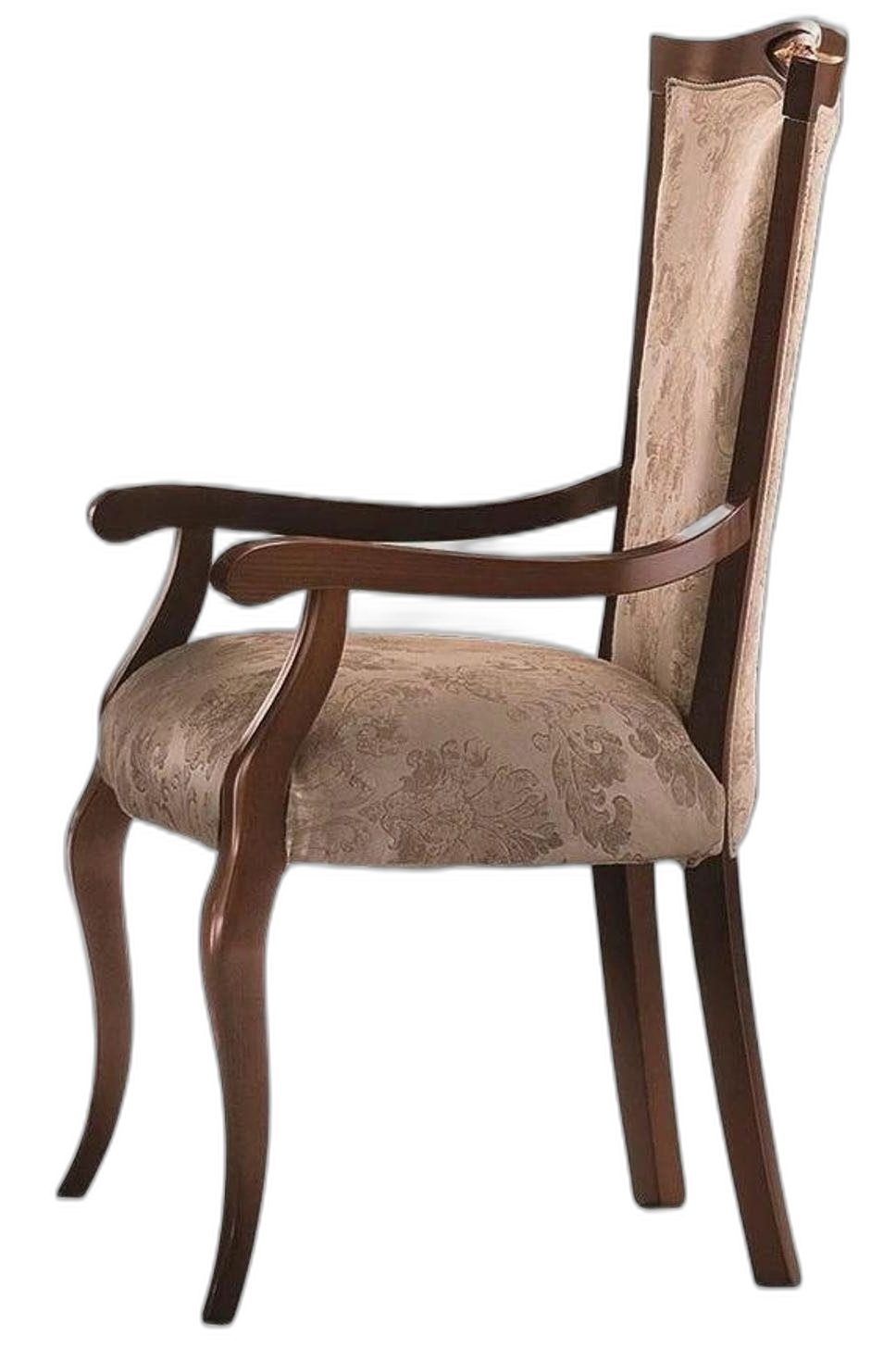Xlmoebel Armlehnstuhl Couchstuhl Braun aus Holz mit bequemer Polsterung, Hergestellt in Europa
