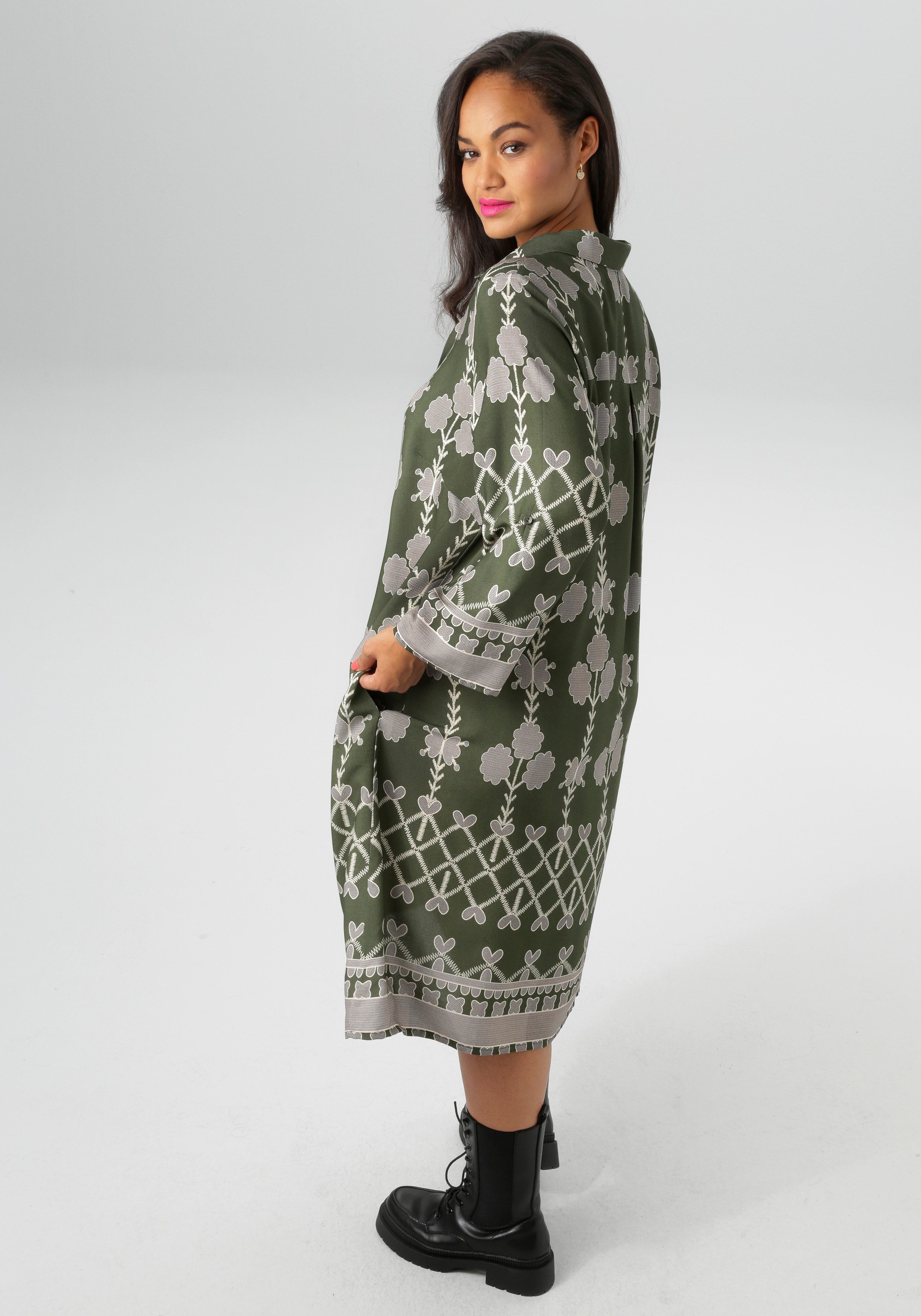 Aniston PLUS Blusenkleid aus weich fallender Viskose günstig online kaufen