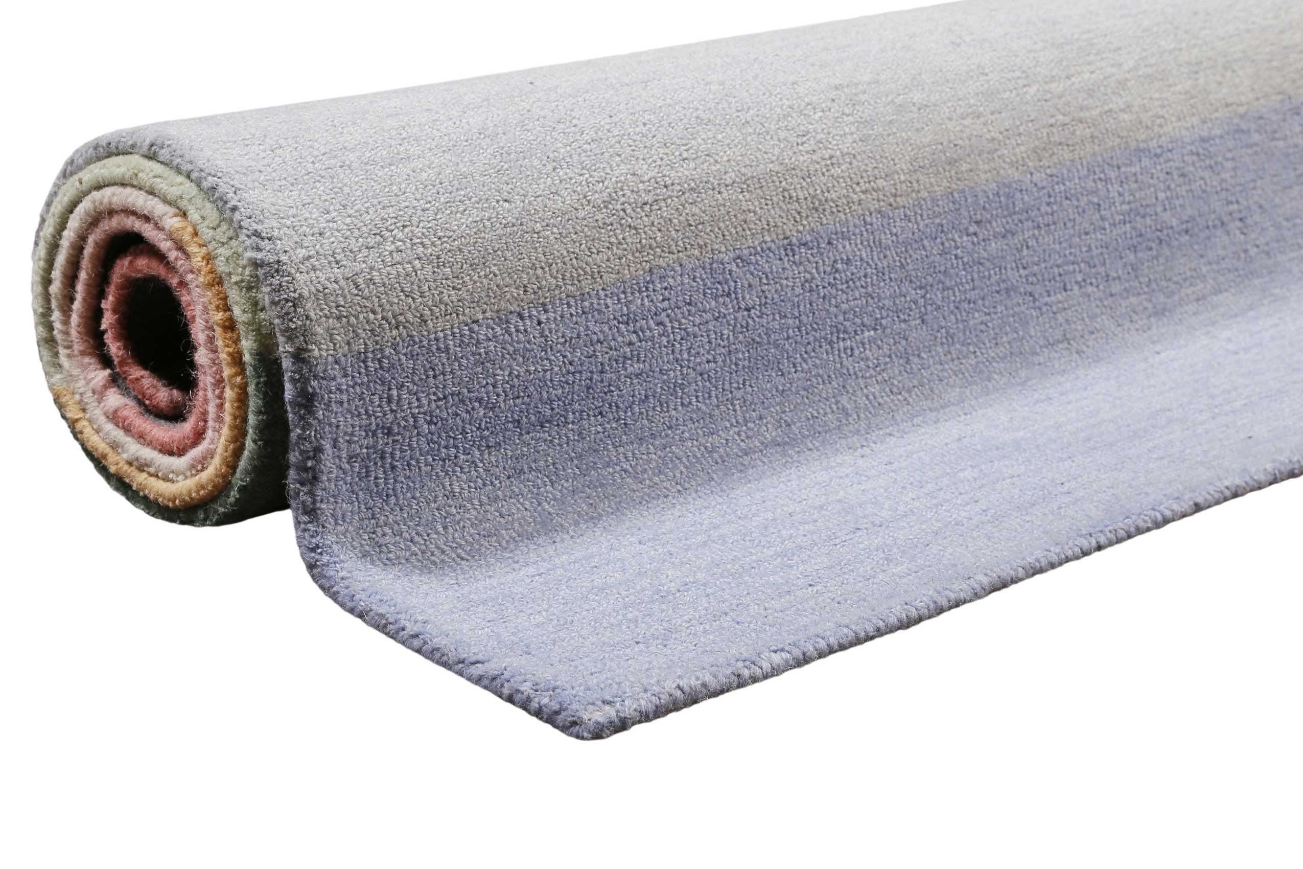 SMART KIDS Kinderteppich Lio, rechteckig, Höhe: 1,2 mm, handgetuftet aus Naturfasern, bunte pastellige Streifen, Kinderzimmer