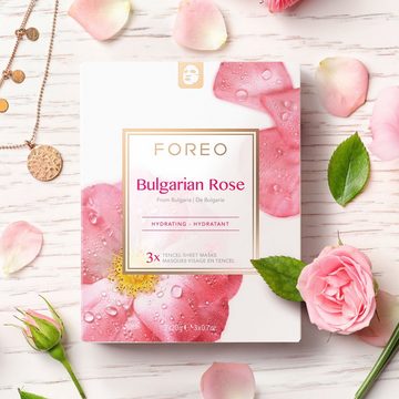 FOREO Gesichtsmaske Farm To Face Collection Sheet Masks Bulgarian Rose, 3-tlg.