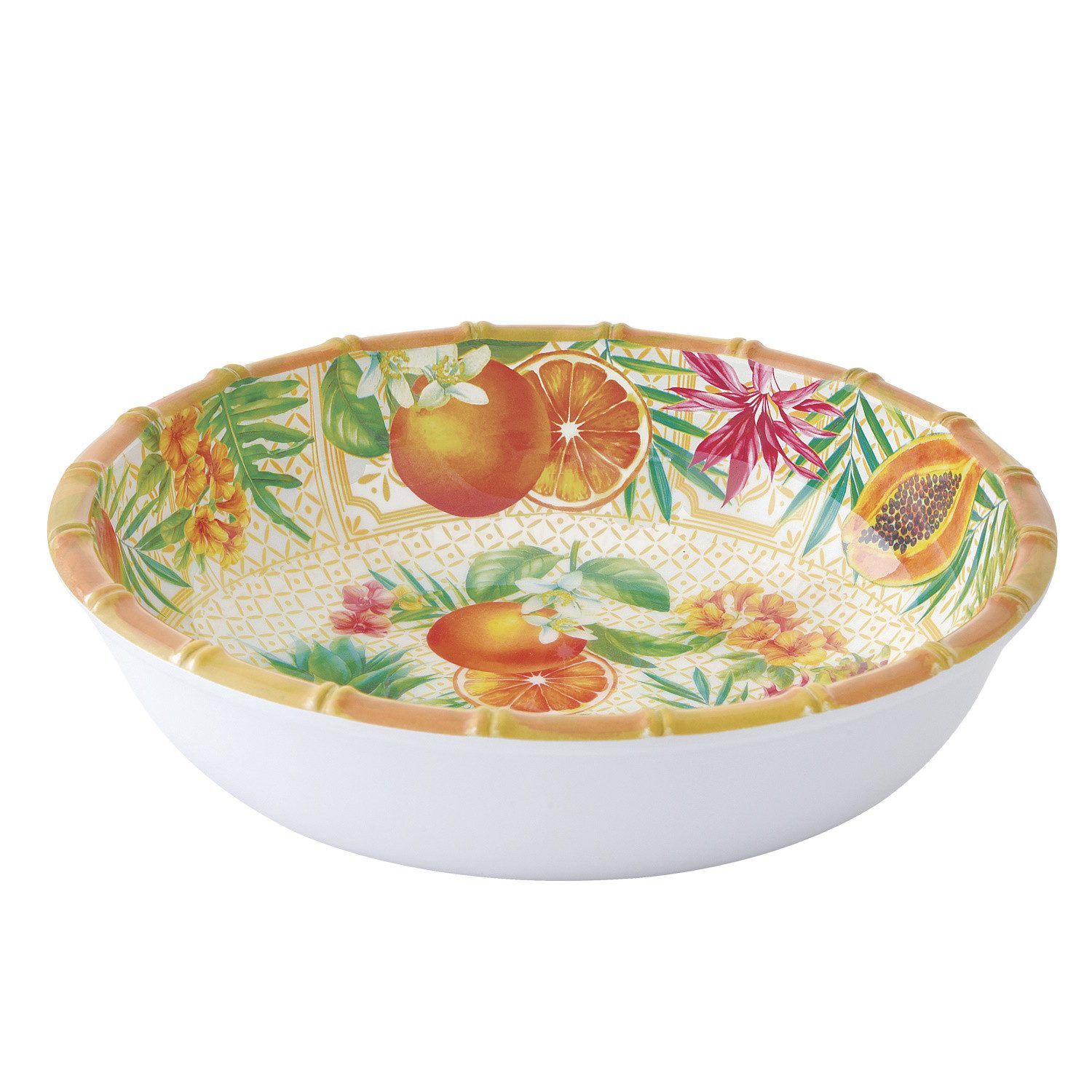 EasyLife Suppenteller Porto Rico, Spülmaschinengeeignet, Mehrfarbig, Motiv: Früchte, Höhe: 5.5cm