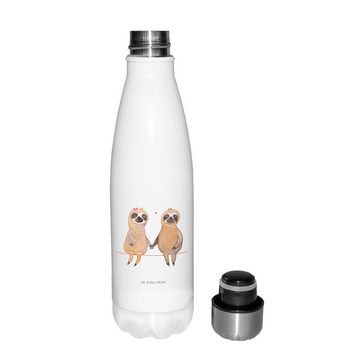 Mr. & Mrs. Panda Thermoflasche Faultier Pärchen - Weiß - Geschenk, Faultiere, Edelstahl, Faultier De, Doppelwandig