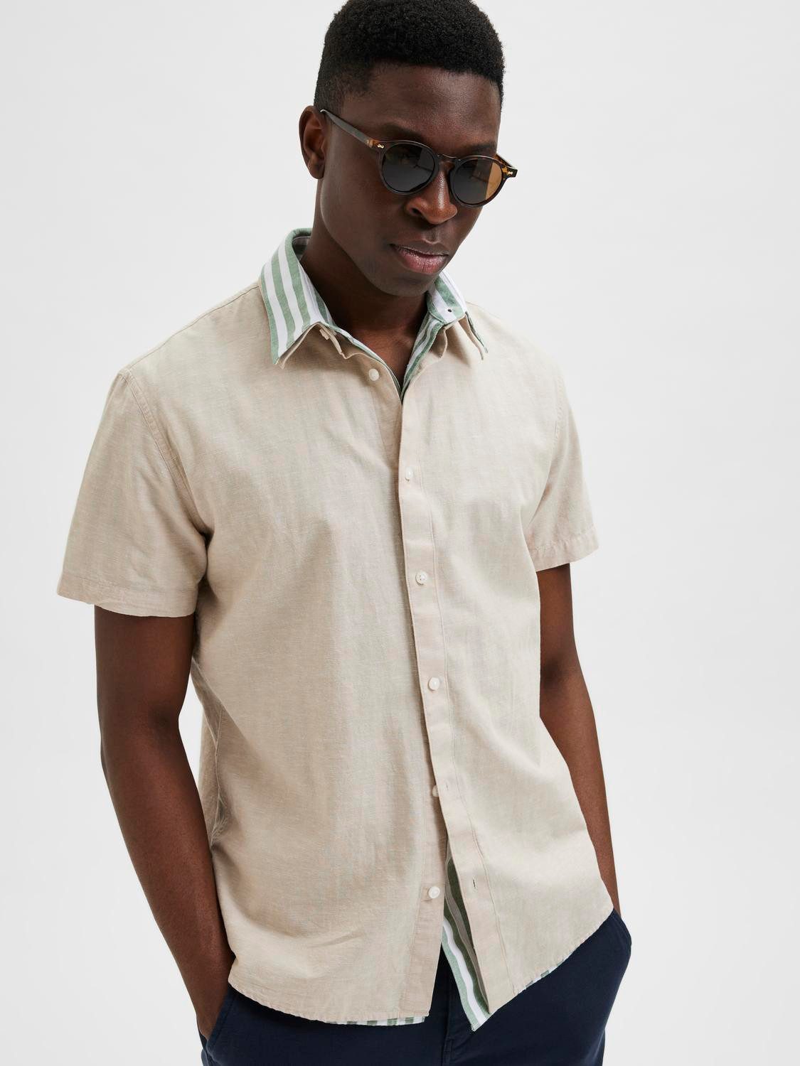 Selected Kurzarmhemd SLHREGSUN SS SHIRT CLASSIC D