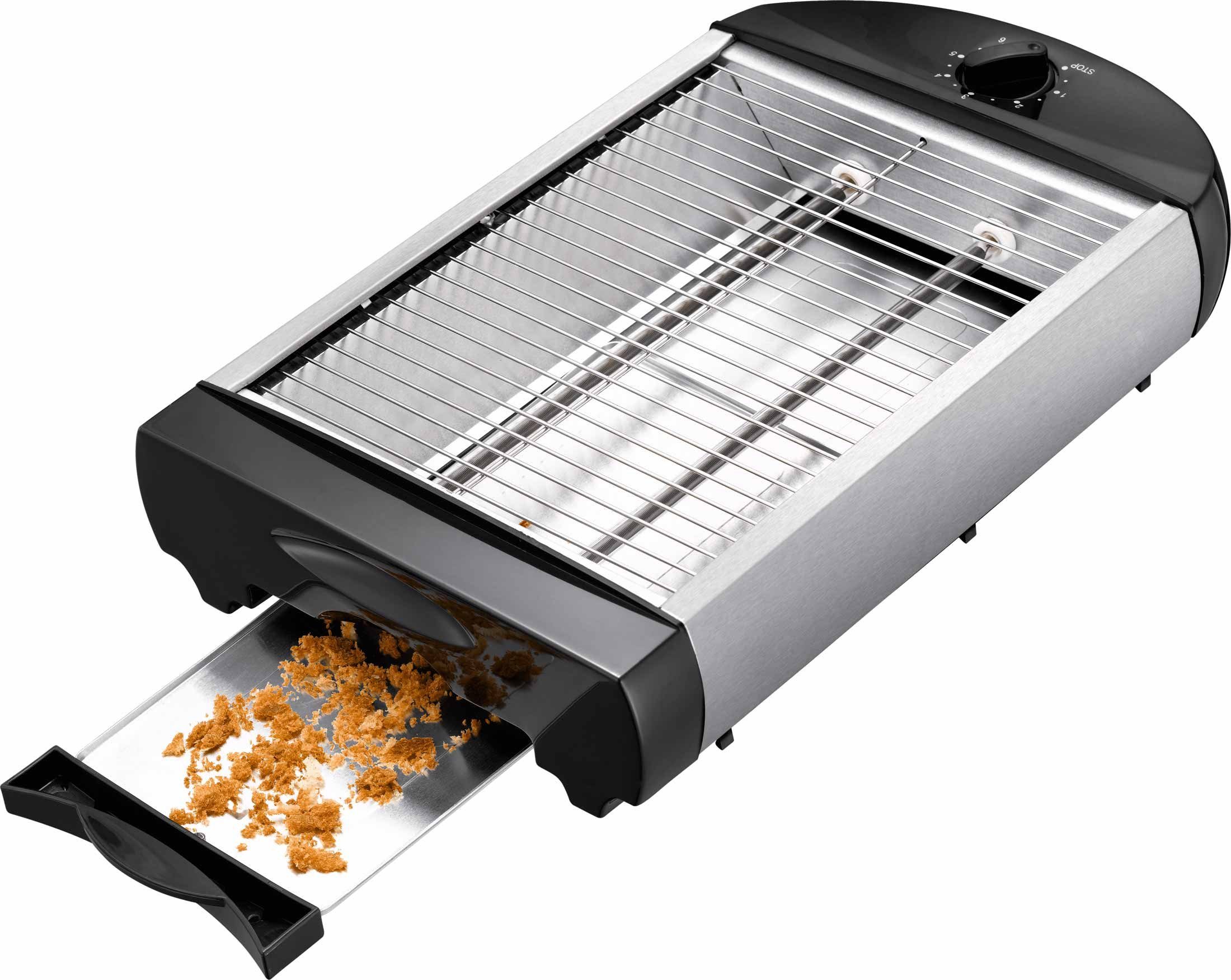 EPIQ Toaster 80001213 Flach-Toaster Brötchen-Röster, schwarz-silber, 600 W – Bild 3 von 4