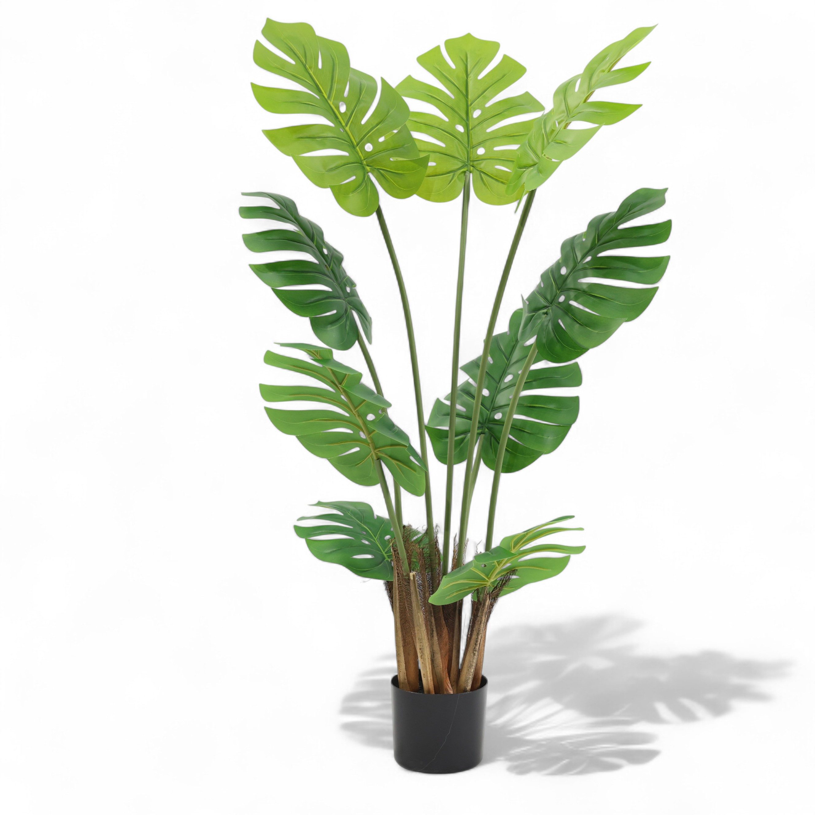 Kunstpflanze Kunstbaum Monstera künstliche Pflanze im Topf Zimmerpflanze Monstera, Arnusa, Höhe 120 cm, Naturgetreu Real-Touch