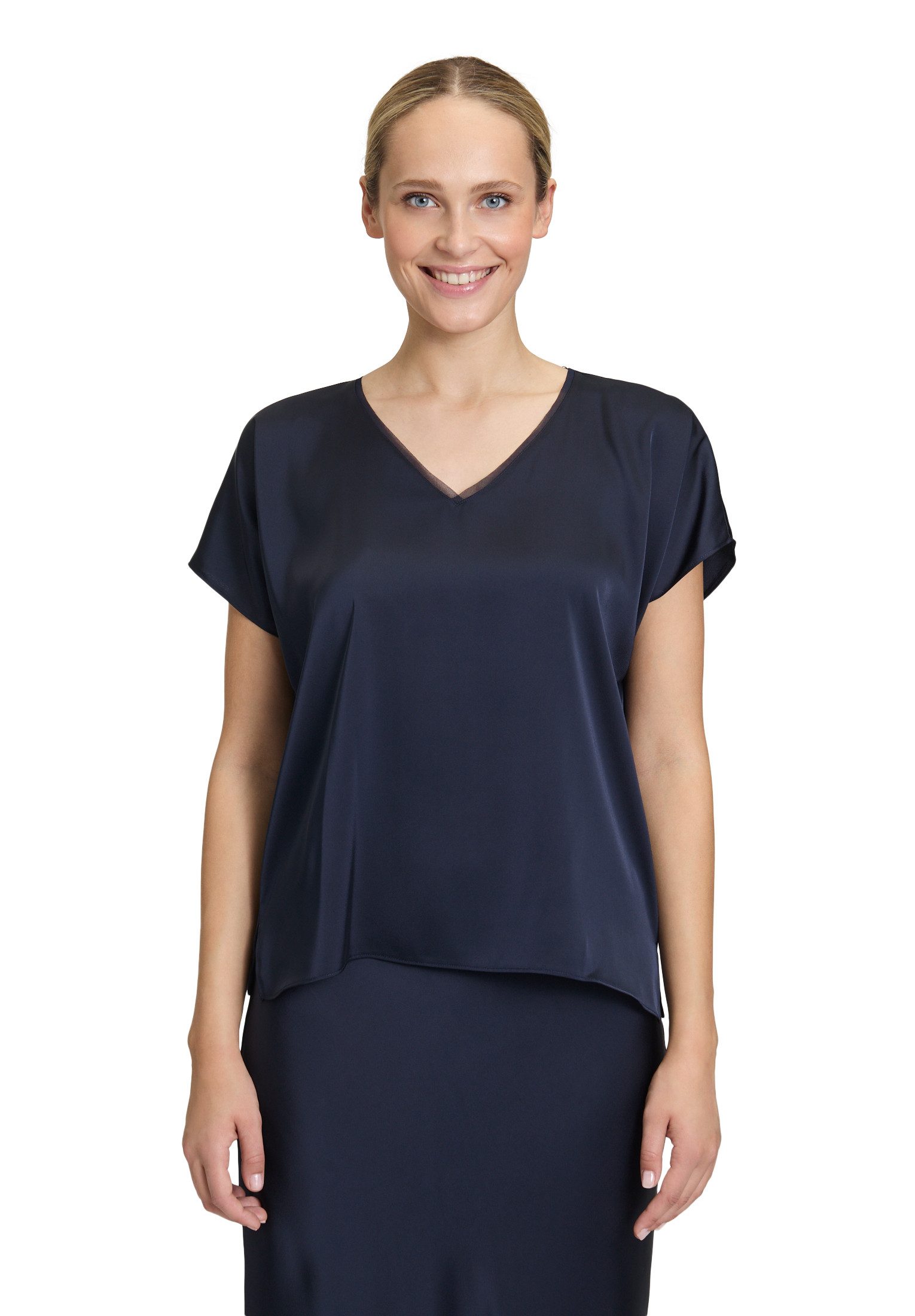 Vera Mont Satinbluse Vera Mont Satin-Bluse mit V-Ausschnitt
