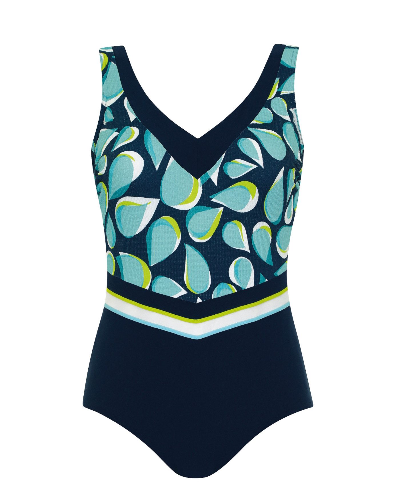 Sunflair Badeanzug Beach Basic Blue & Turquoise Badeanzug mit Halbcorsage und Softcups