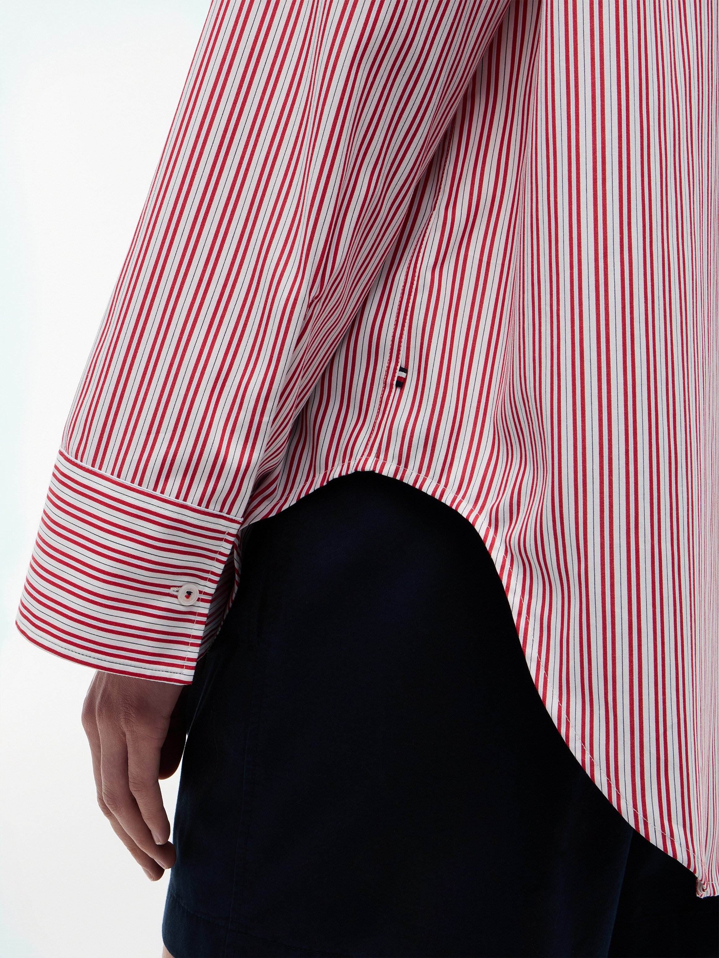 Tommy Hilfiger Hemdbluse MODERN REG POPLIN LS SHIRT Baumwolle, Brusttasche, regular fit