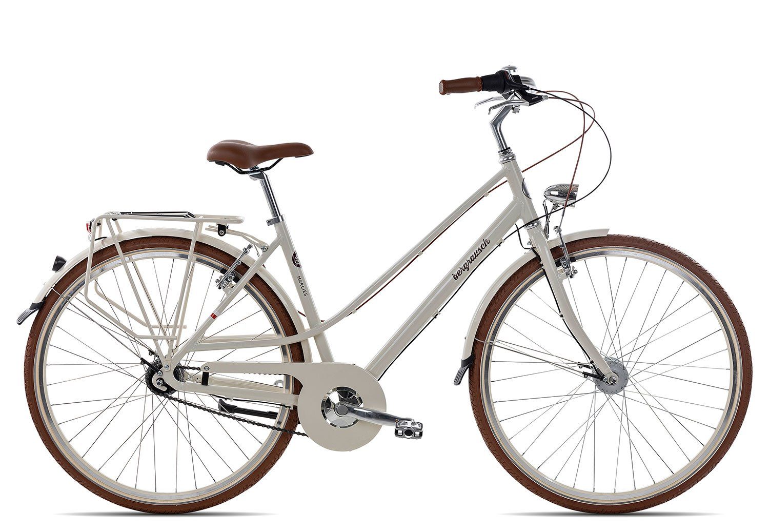 Bergrausch Cityrad Marlies 7, 7 Gang Shimano Nexus 7 Rücktritt Schaltwerk, Citybike Damenrad 28 Zoll tiefer Einstieg weiß vanilla